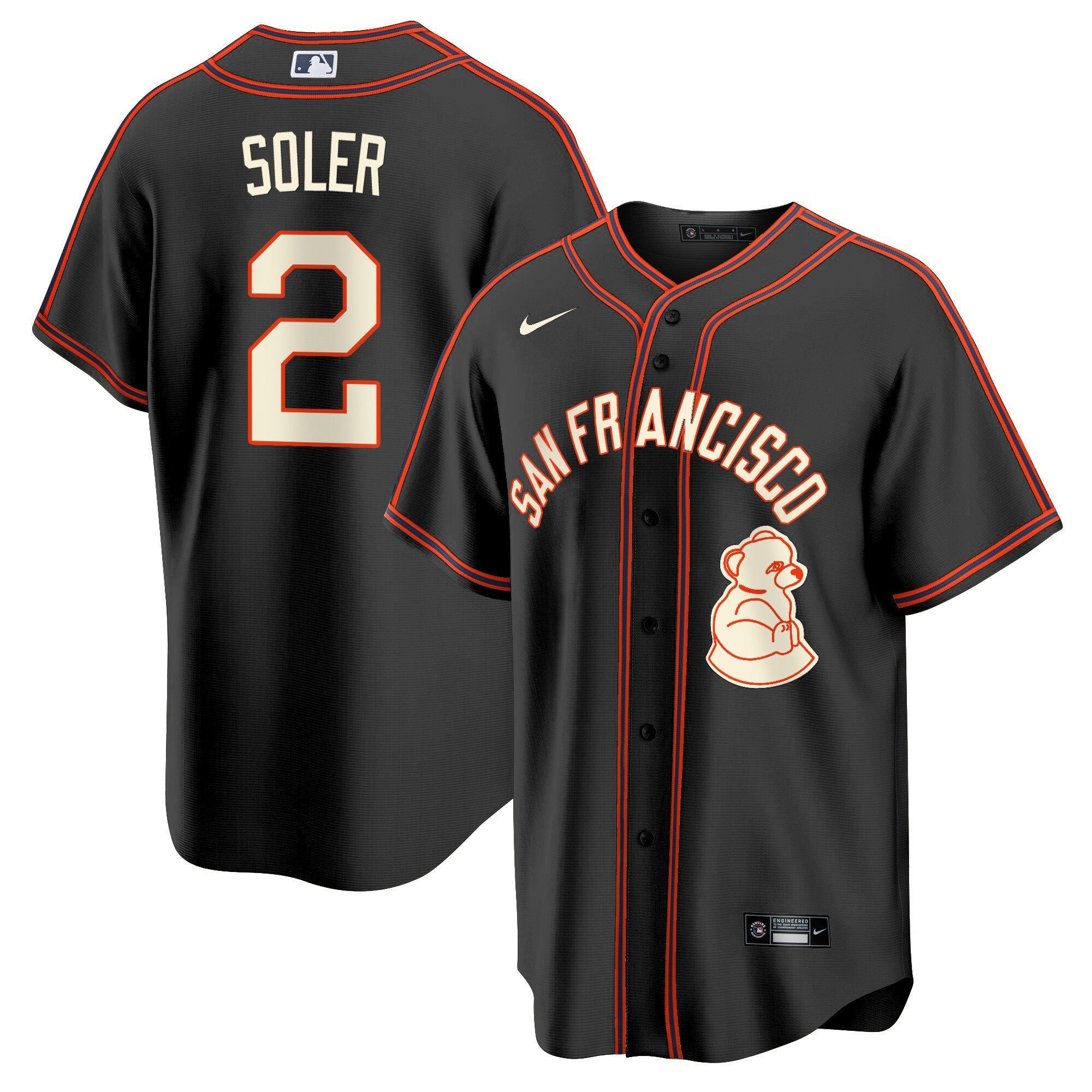 Men's Jorge Soler San Francisco Giants 2024 Rickwood Classic Vapor Premier Limited Black Jersey - All Stitched