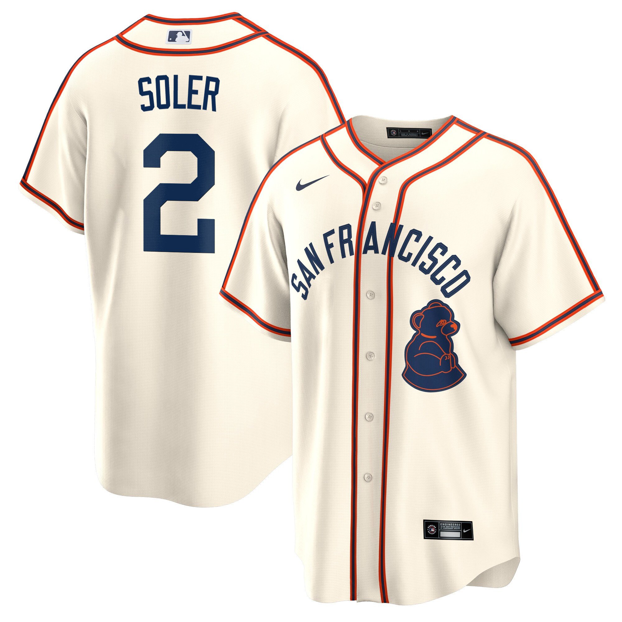 Men's Jorge Soler San Francisco Giants 2024 Rickwood Classic Vapor Premier Limited Cream Jersey - All Stitched