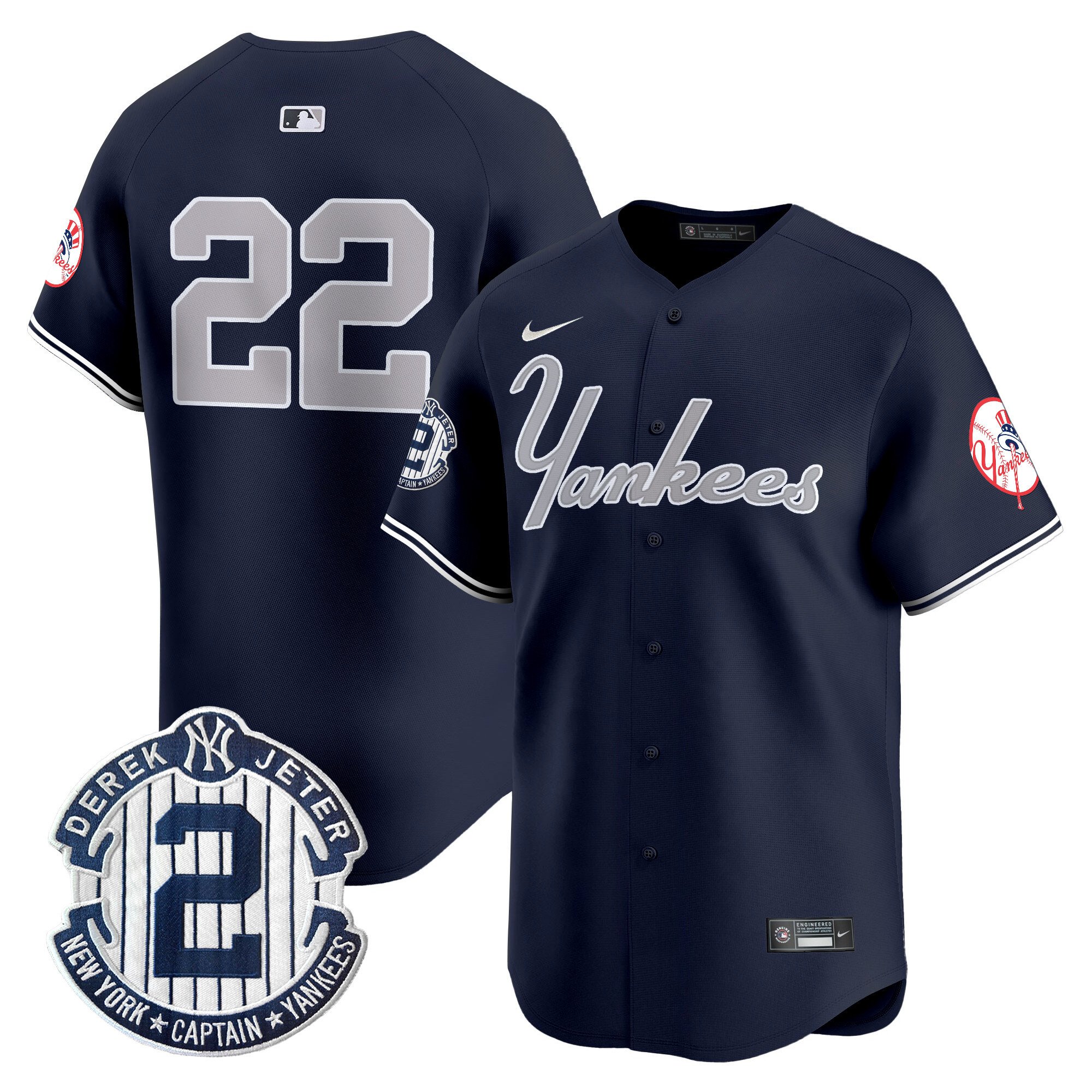 Men's Juan Soto New York Yankees Throwback Vapor Premier Limited Navy Jersey V2 - All Stitched