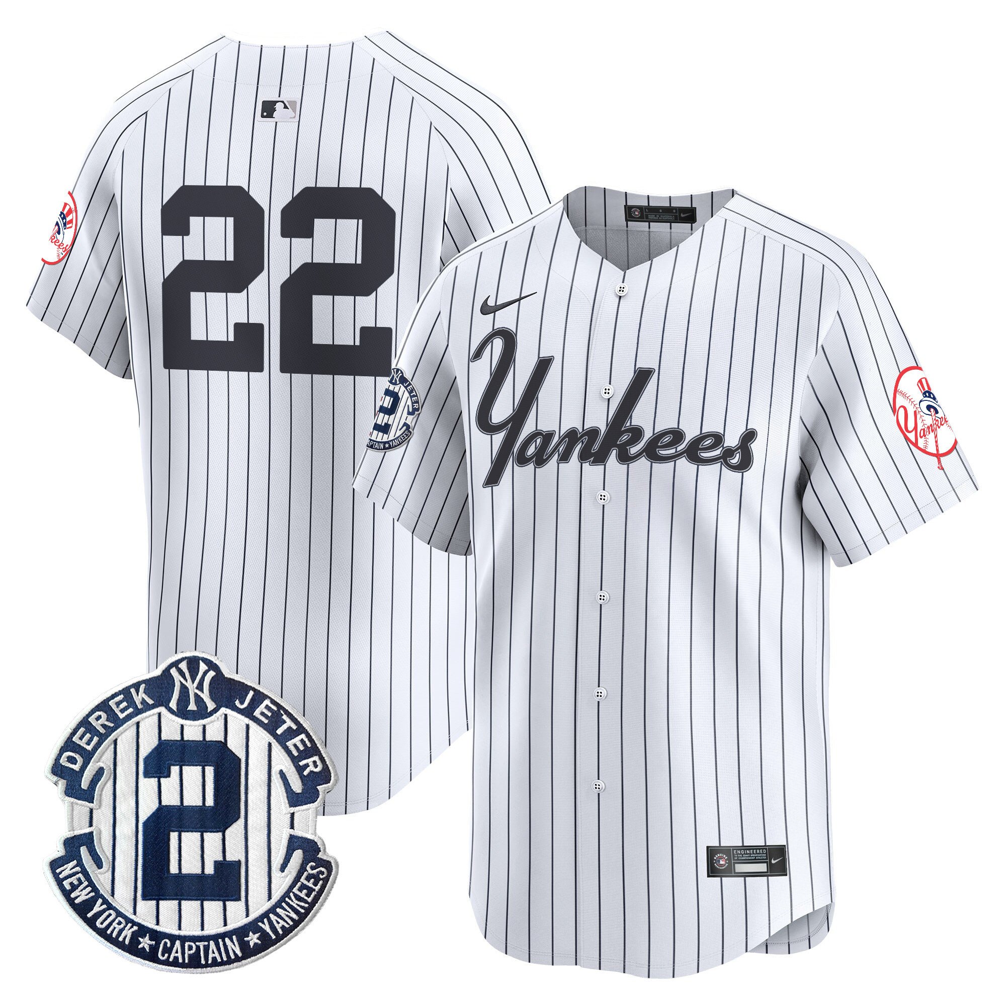 Men's Juan Soto New York Yankees Throwback Vapor Premier Limited Pinstripe Jersey V2 - All Stitched