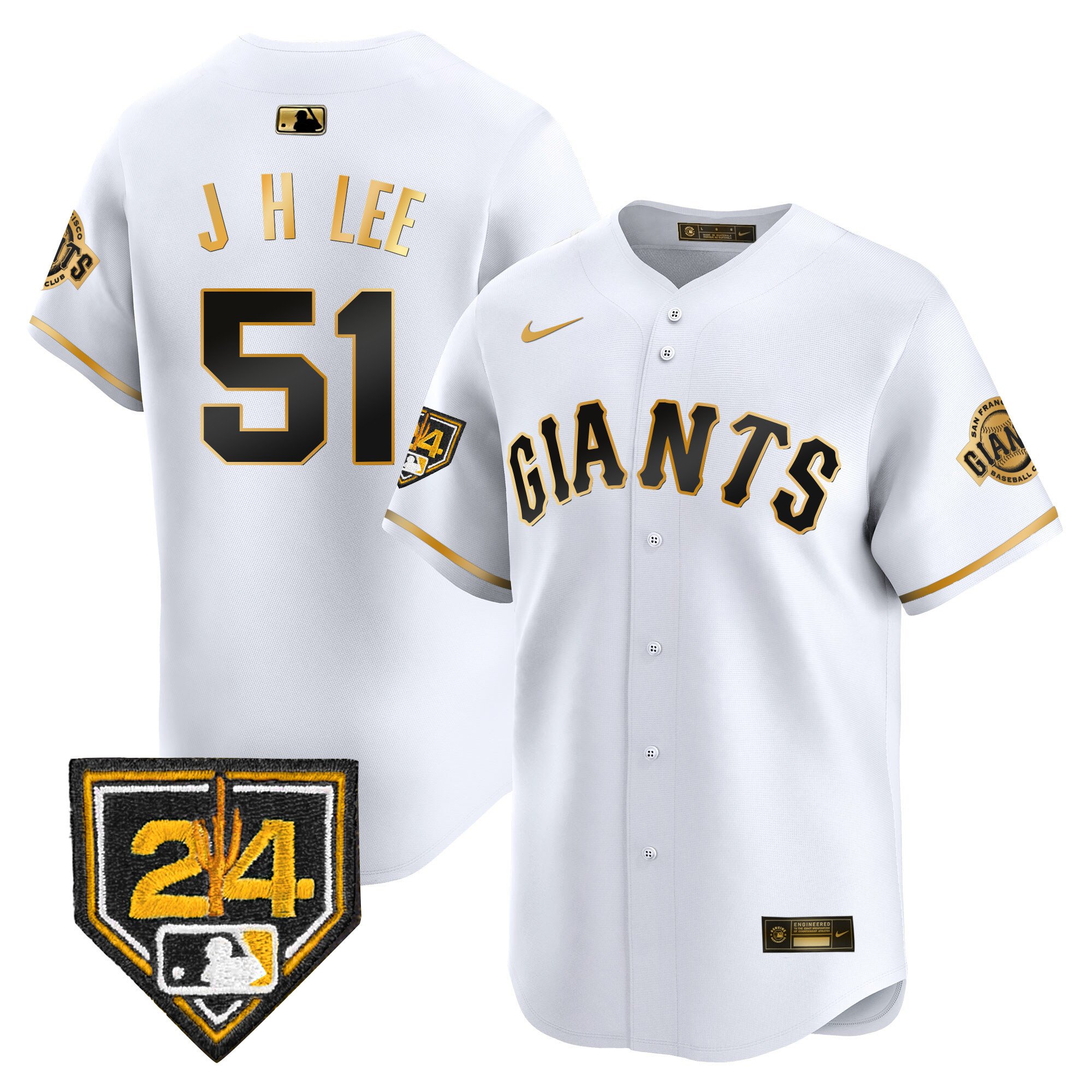 Men's Jung Hoo Lee San Francisco Giants 2024 Spring Training Vapor Premier Limited White Gold Jersey - All Stitched