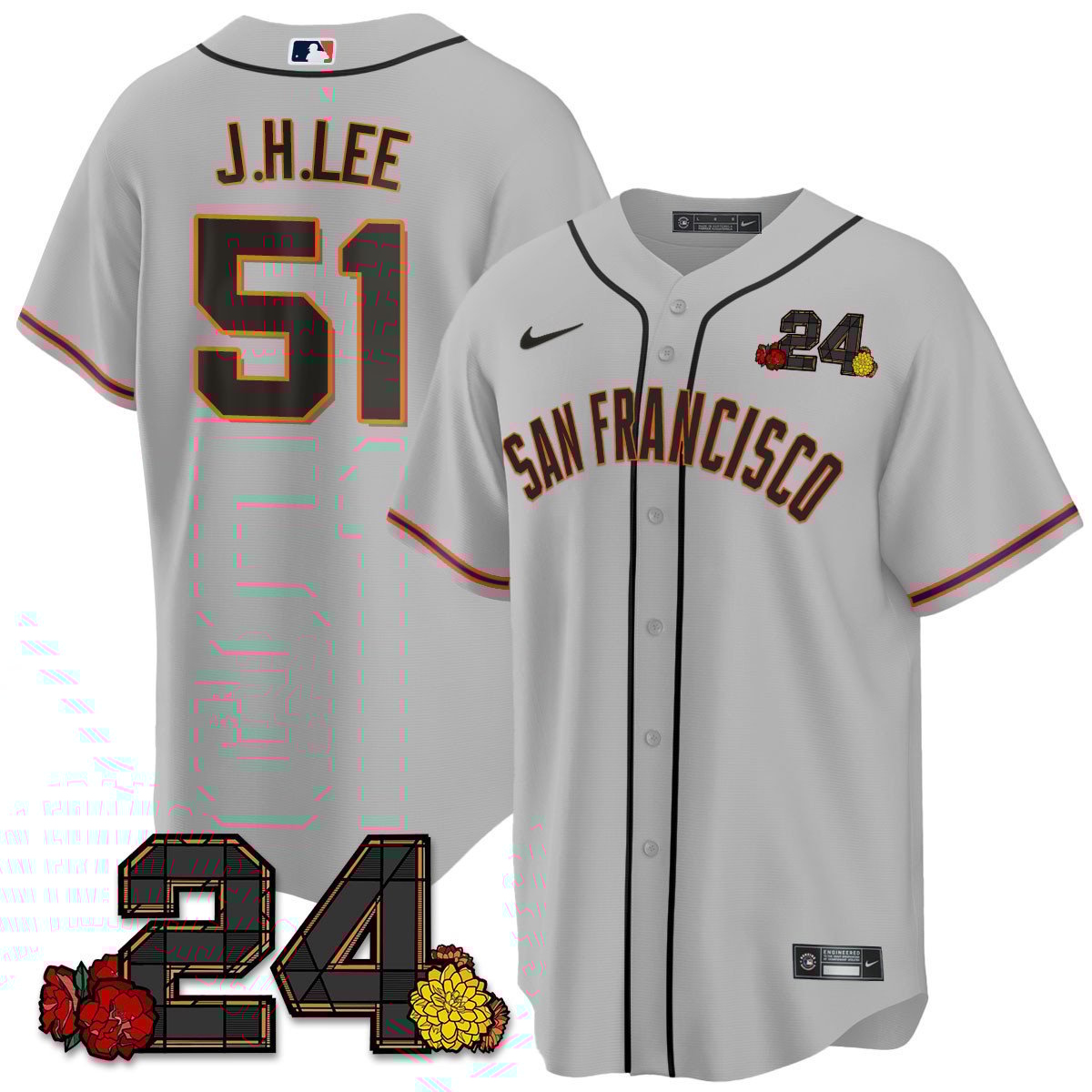 Men's Jung Hoo Lee San Francisco Giants 2024 Willie Mays Patch Vapor Premier Limited Gray Jersey V2 - All Stitched