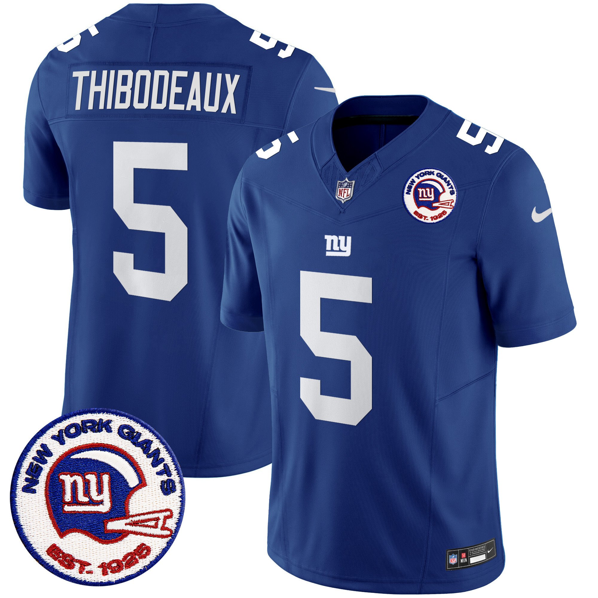 Men's Kayvon Thibodeaux San Francisco Giants Est 1925 Patch Vapor Limited Royal Jersey - All Stitched