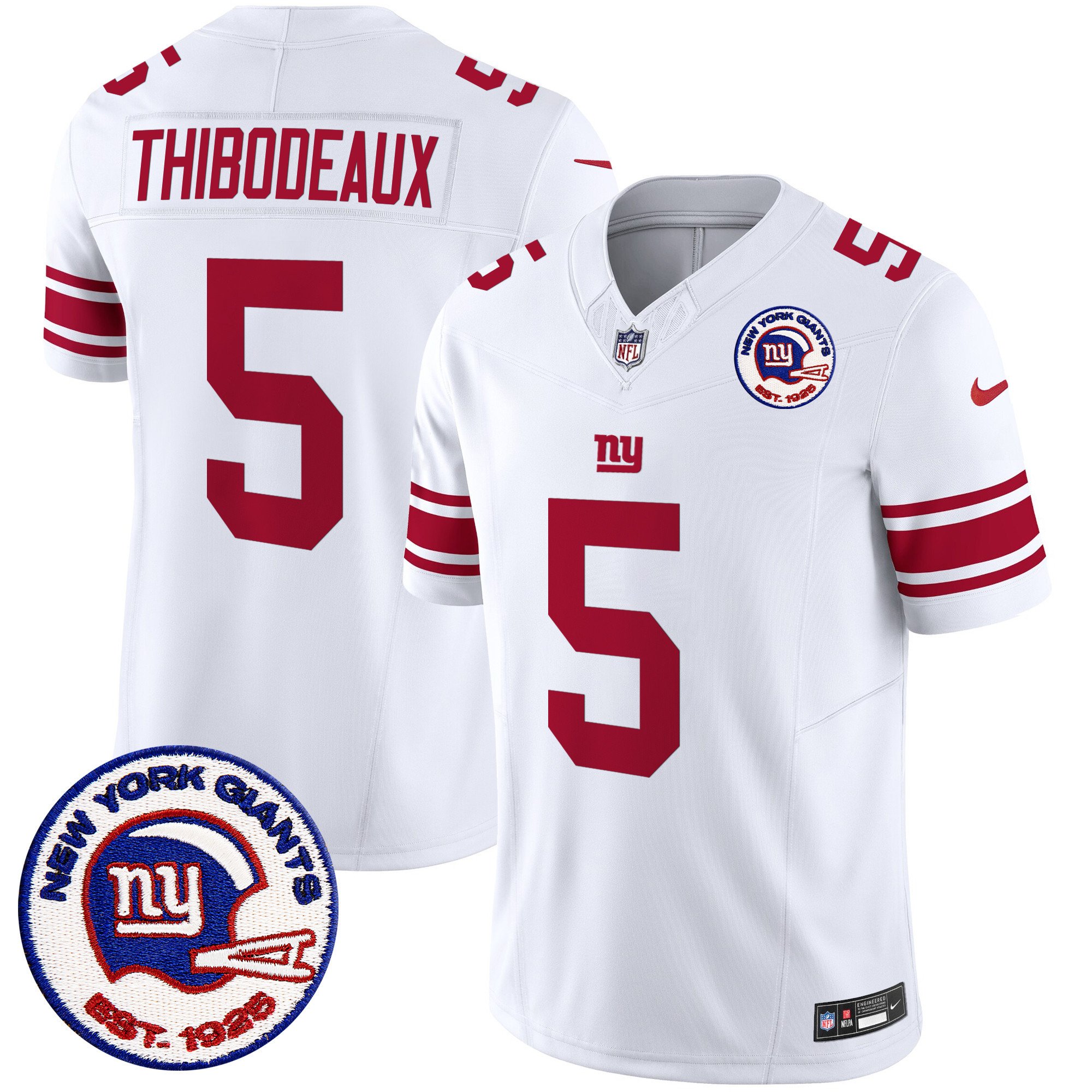 Men's Kayvon Thibodeaux San Francisco Giants Est 1925 Patch Vapor Limited White Jersey - All Stitched