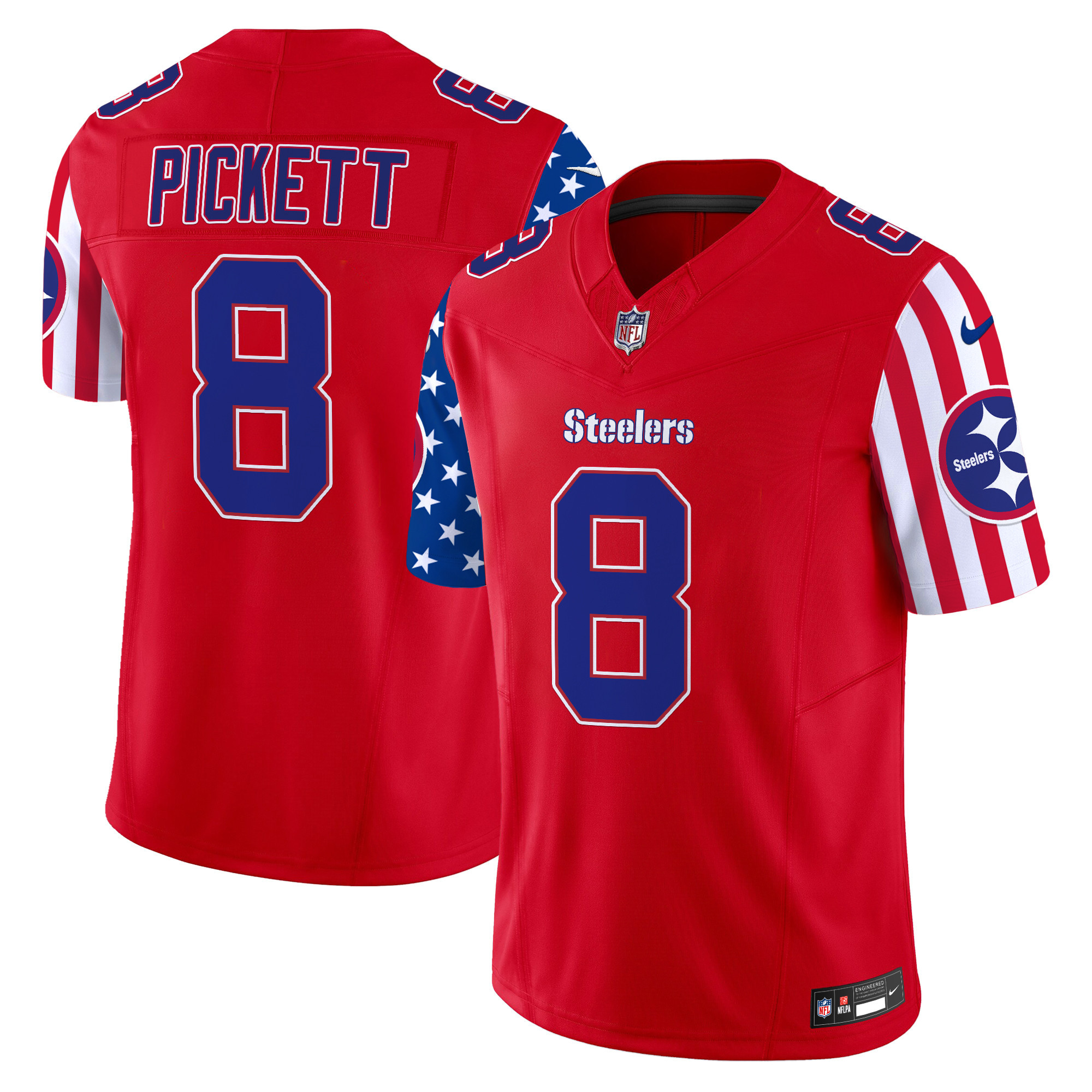 Men's Kenny Pickett Pittsburgh Steelers American Style Vapor Limited Red Jersey - All Stitched