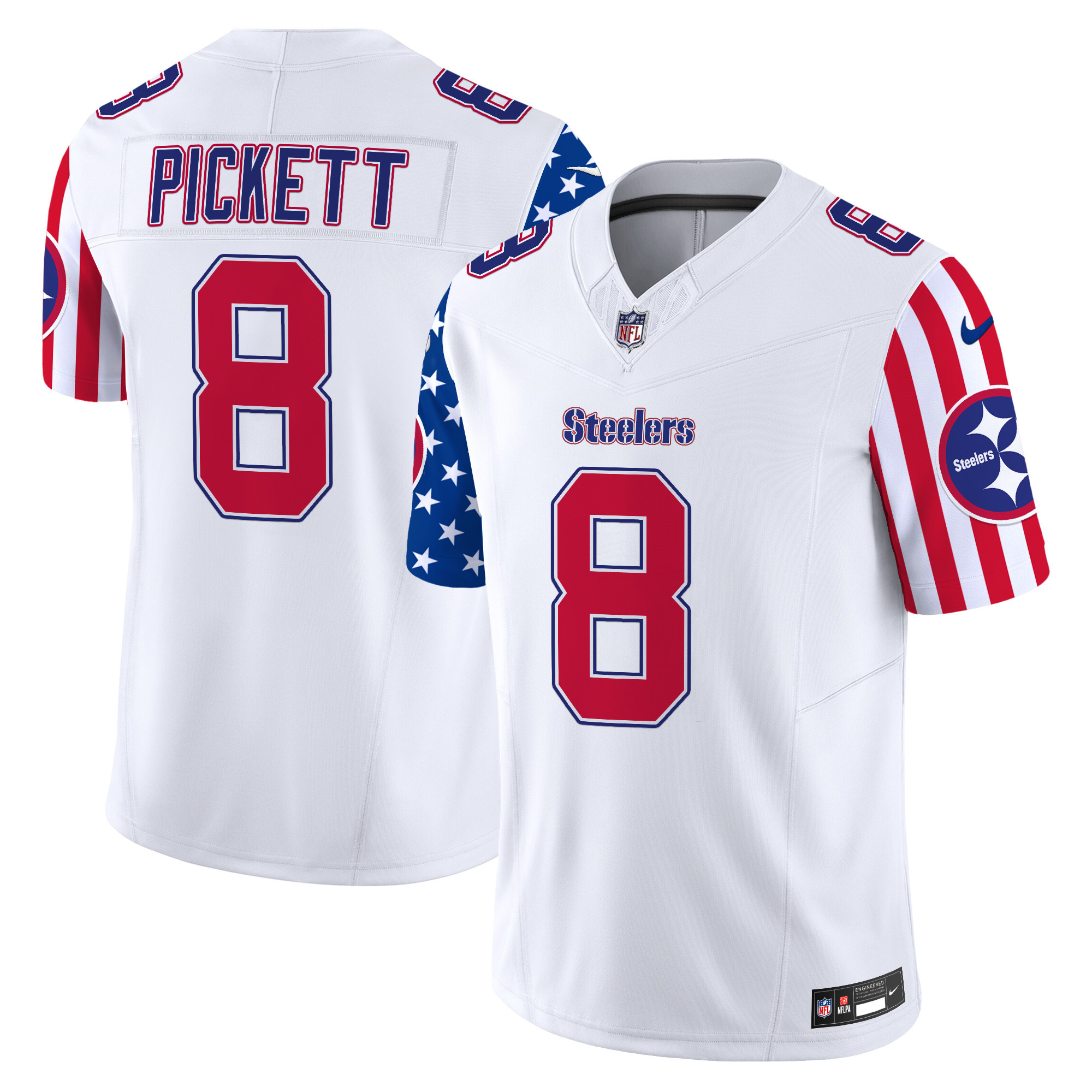 Men's Kenny Pickett Pittsburgh Steelers American Style Vapor Limited White Jersey - All Stitched