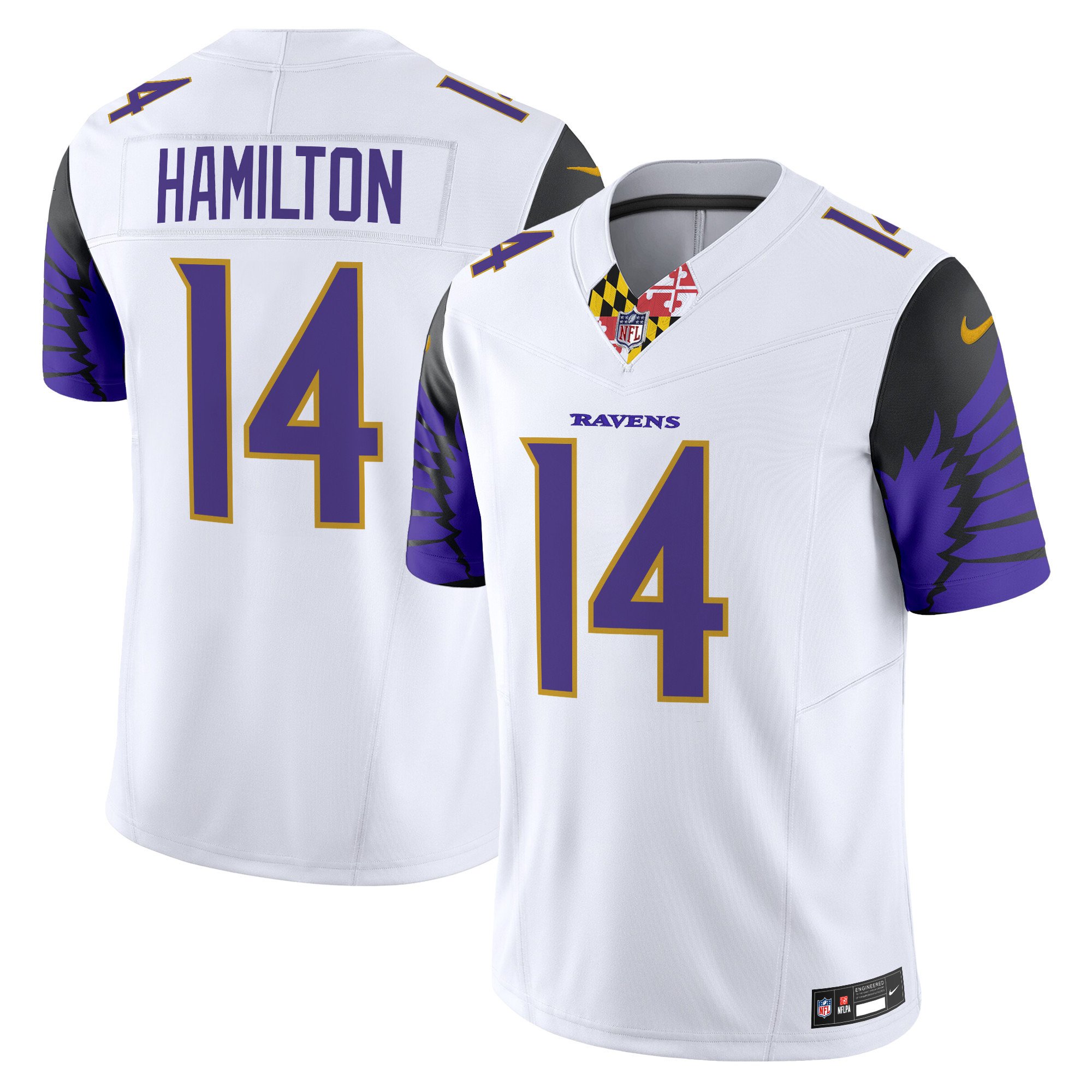 Men's Kyle Hamilton Baltimore Ravens Special Vapor Limited White Jersey - All Stitched