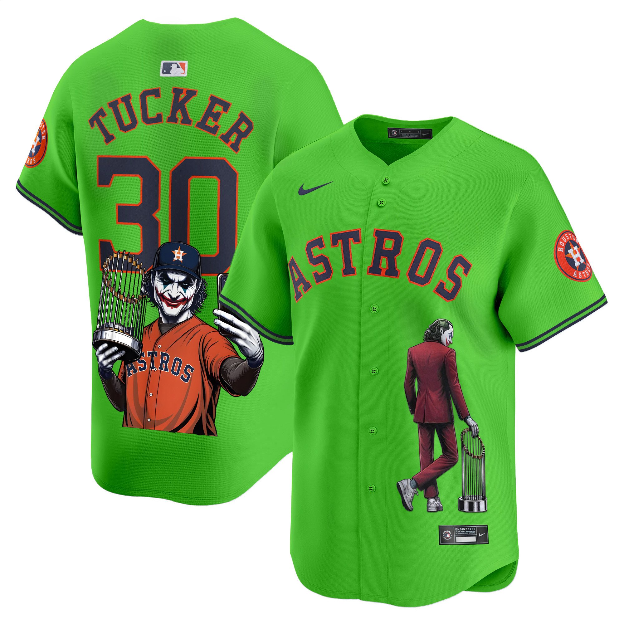 Men's Kyle Tucker Houston Astros Joker Vapor Premier Limited Green Jersey - Printed