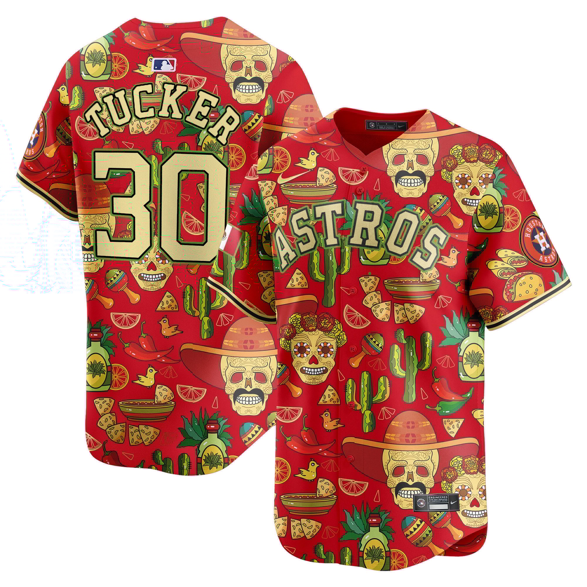 Men's Kyle Tucker Houston Astros Mexico Cinco De Mayo Vapor Premier Limited Red Jersey - Printed