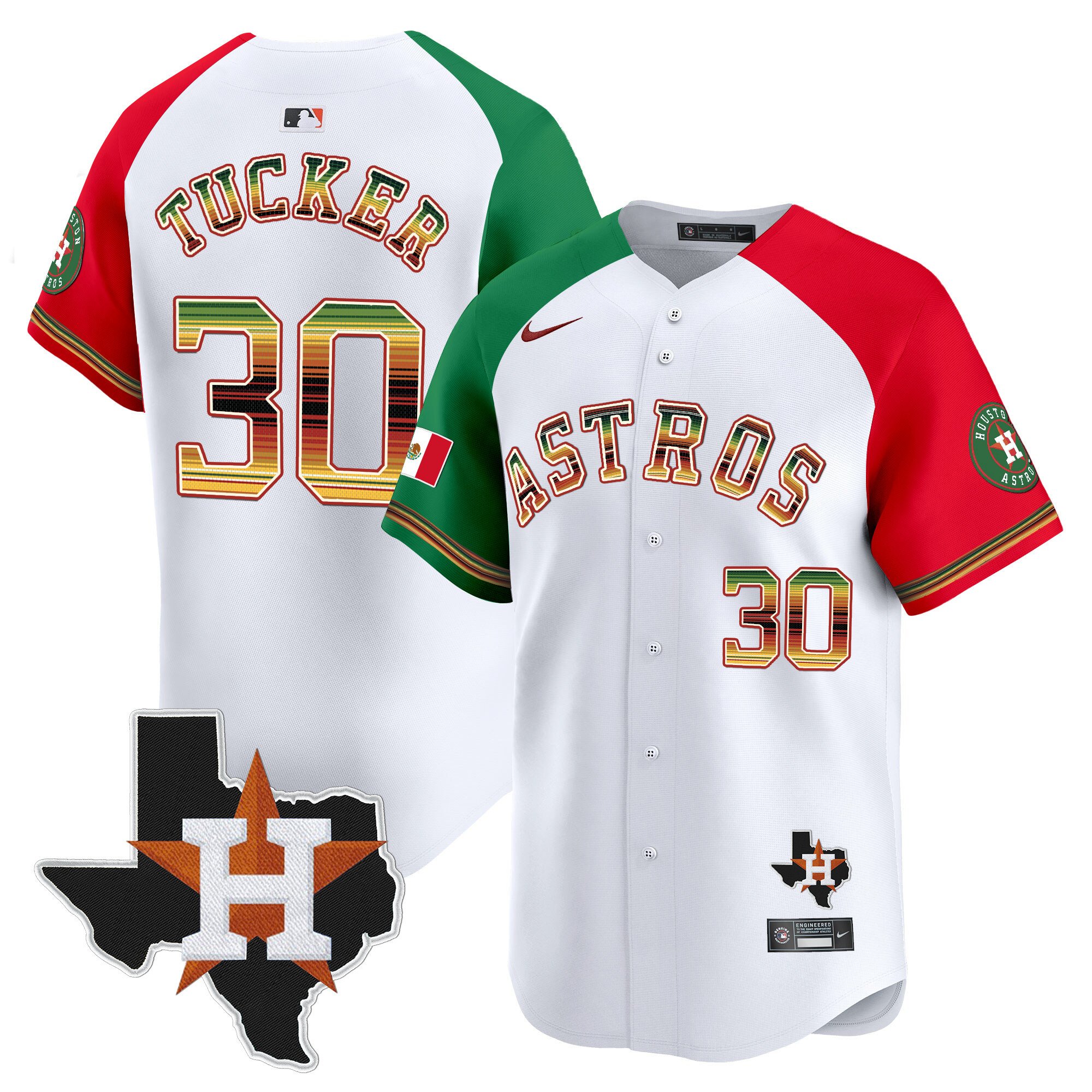 Men's Kyle Tucker Houston Astros Mexico Traditional Style Vapor Premier Limited Alternate Jersey - All Stitched