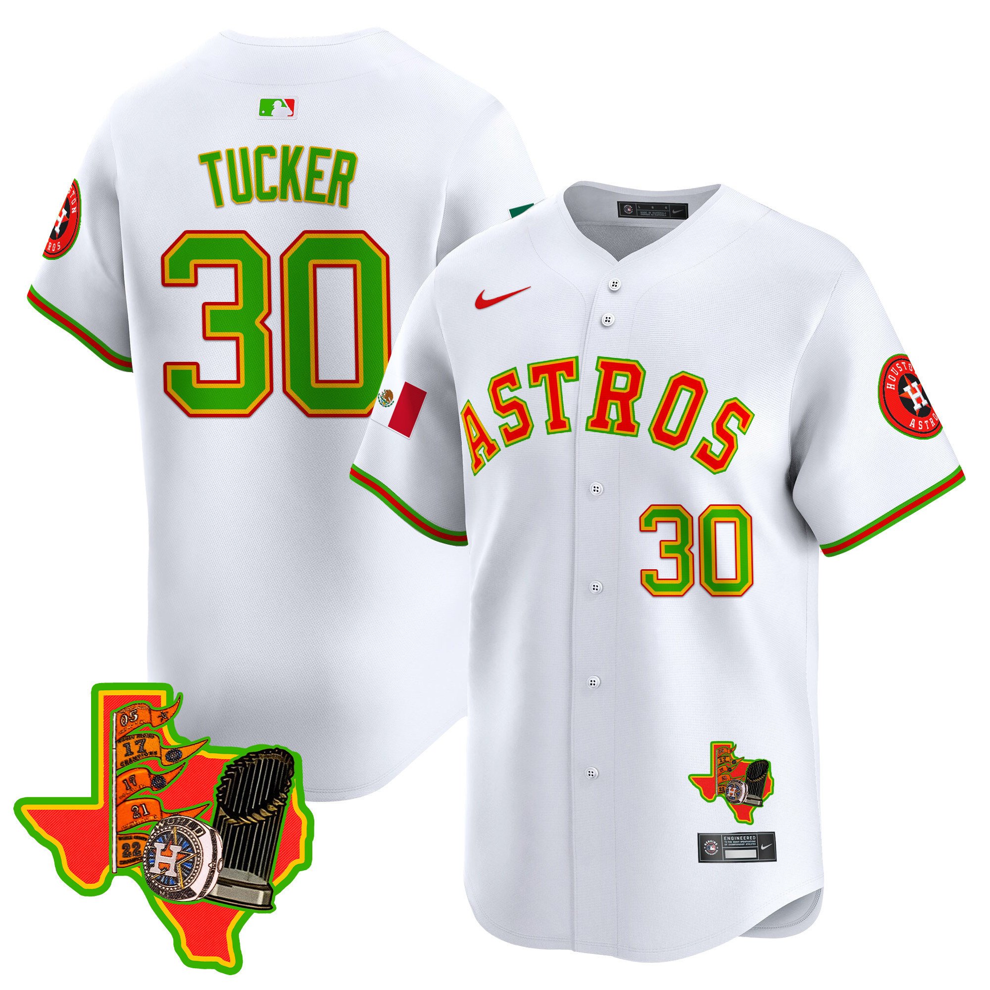 Men's Kyle Tucker Houston Astros The Loteria Vapor Premier Limited White Jersey - All Stitched