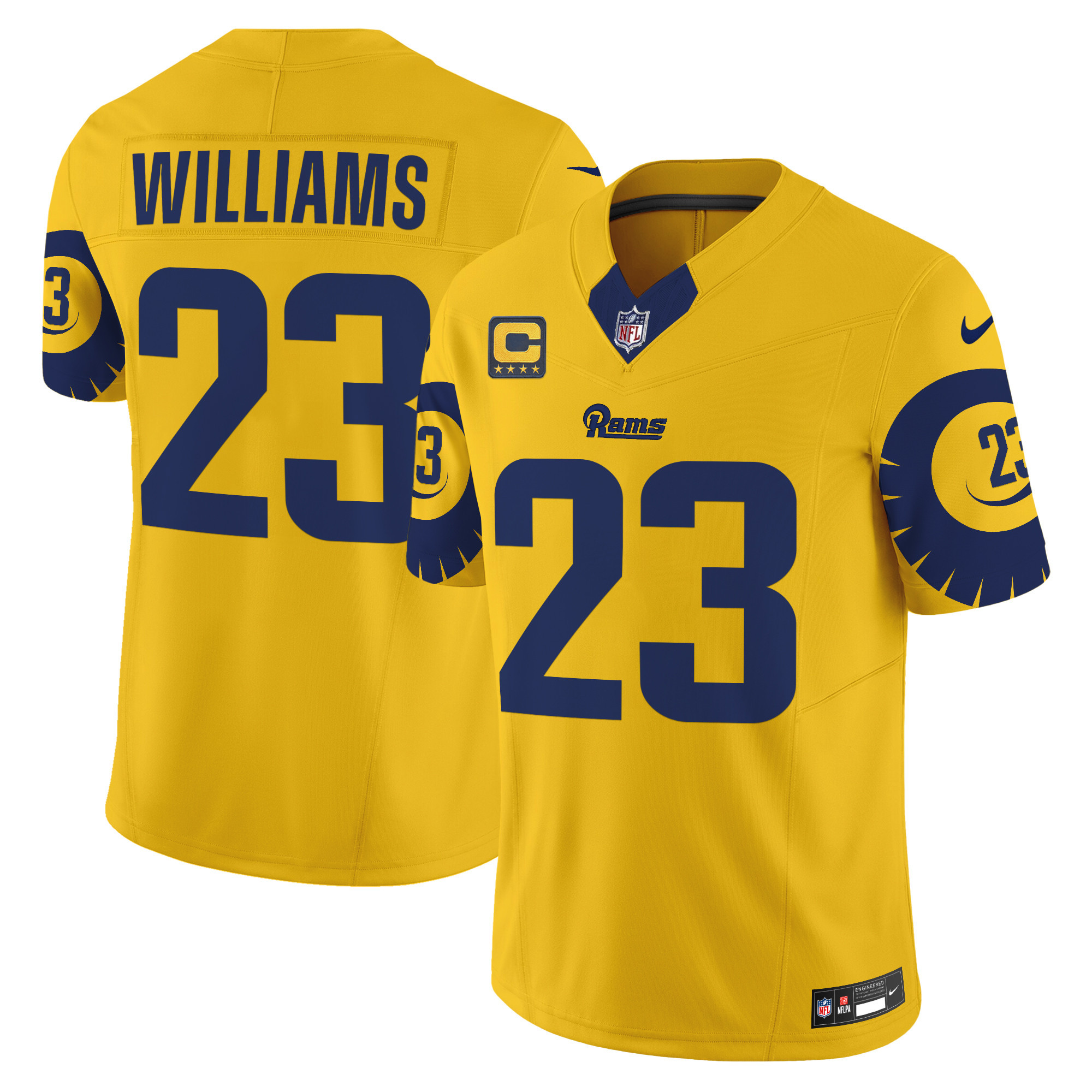 Men's Kyren Williams Los Angeles Rams Special Vapor Limited Gold Jersey - All Stitched
