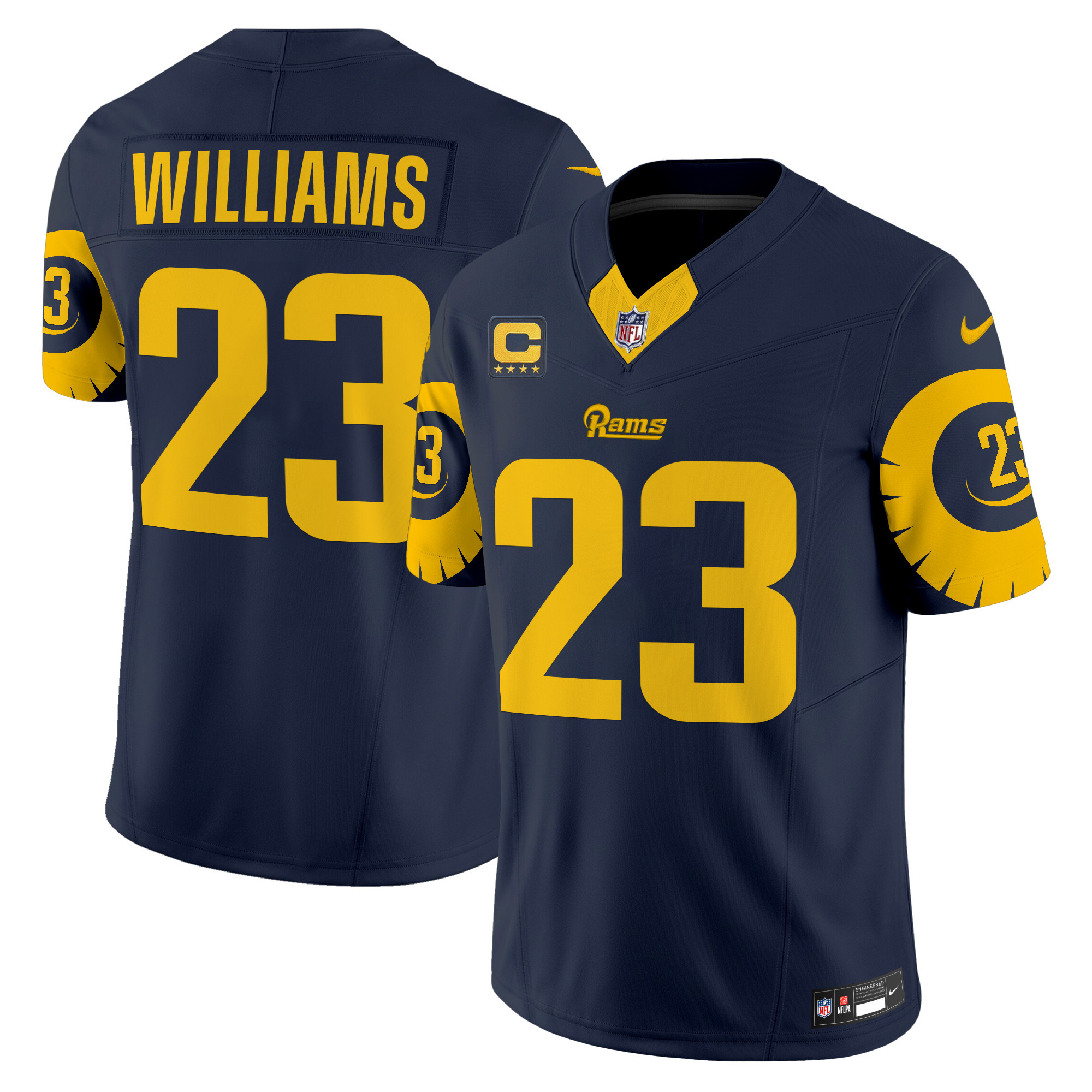 Men's Kyren Williams Los Angeles Rams Special Vapor Limited Navy Jersey - All Stitched