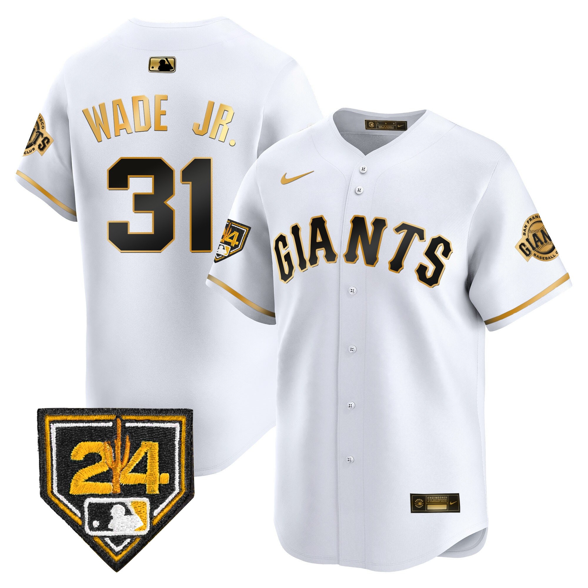 Men's LaMonte Wade Jr. San Francisco Giants 2024 Spring Training Vapor Premier Limited White Gold Jersey - All Stitched