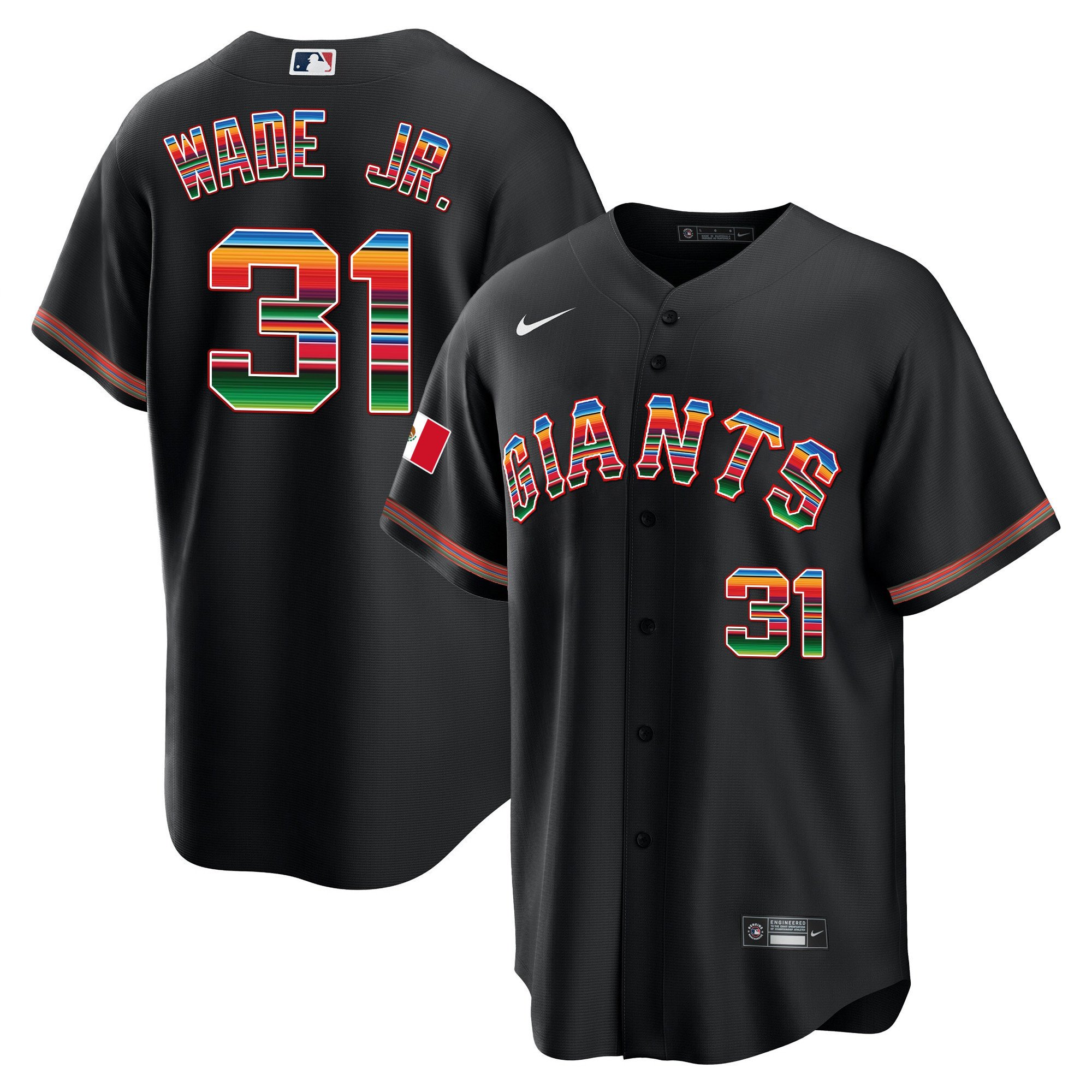 Men's LaMonte Wade Jr. San Francisco Giants Mexico Cool Base Limited Black Jersey - All Stitched
