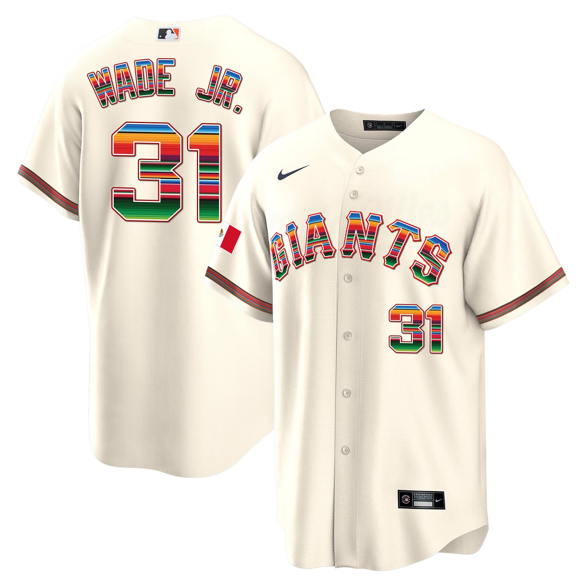 Men's LaMonte Wade Jr. San Francisco Giants Mexico Cool Base Limited Cream Jersey - All Stitched