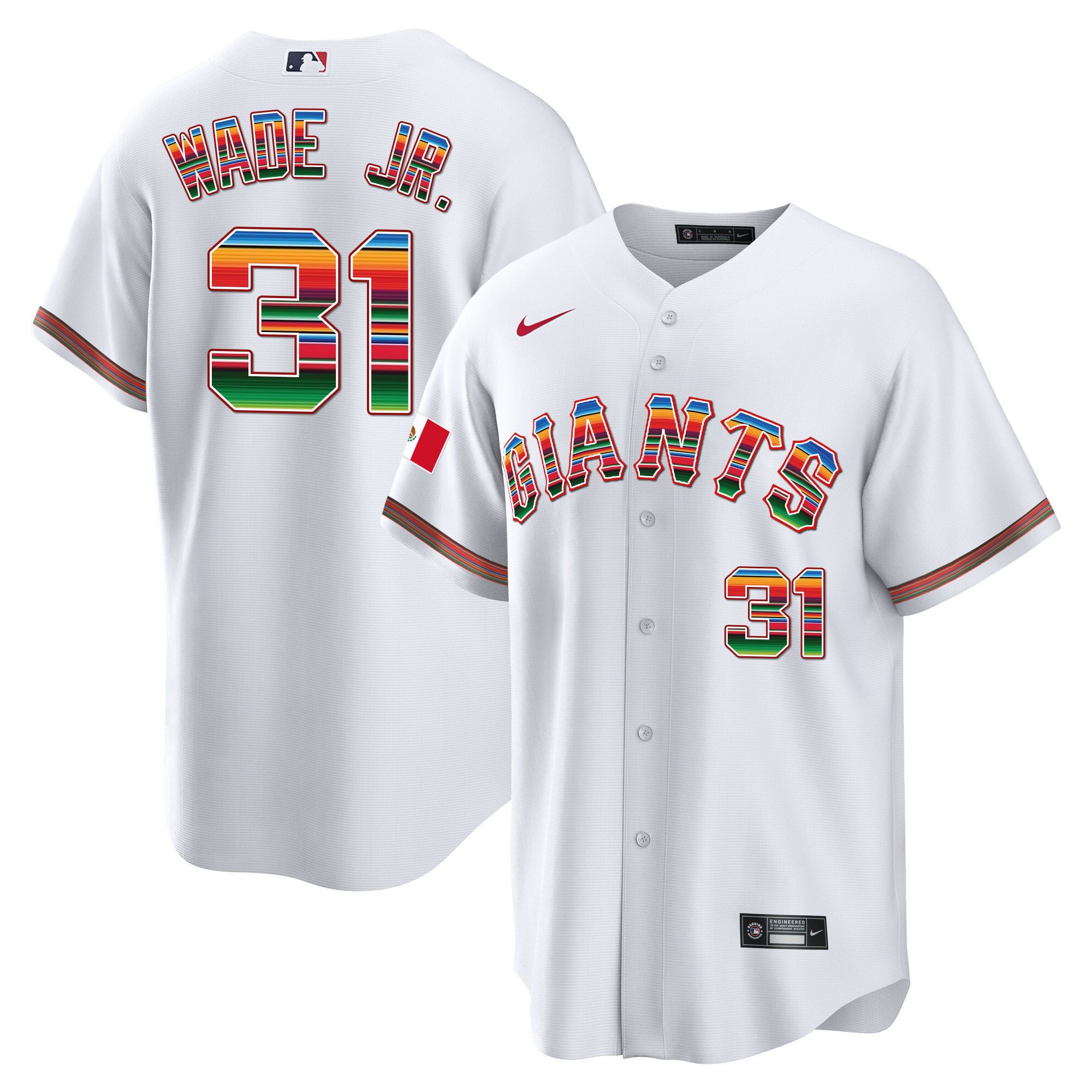 Men's LaMonte Wade Jr. San Francisco Giants Mexico Cool Base Limited White Jersey - All Stitched