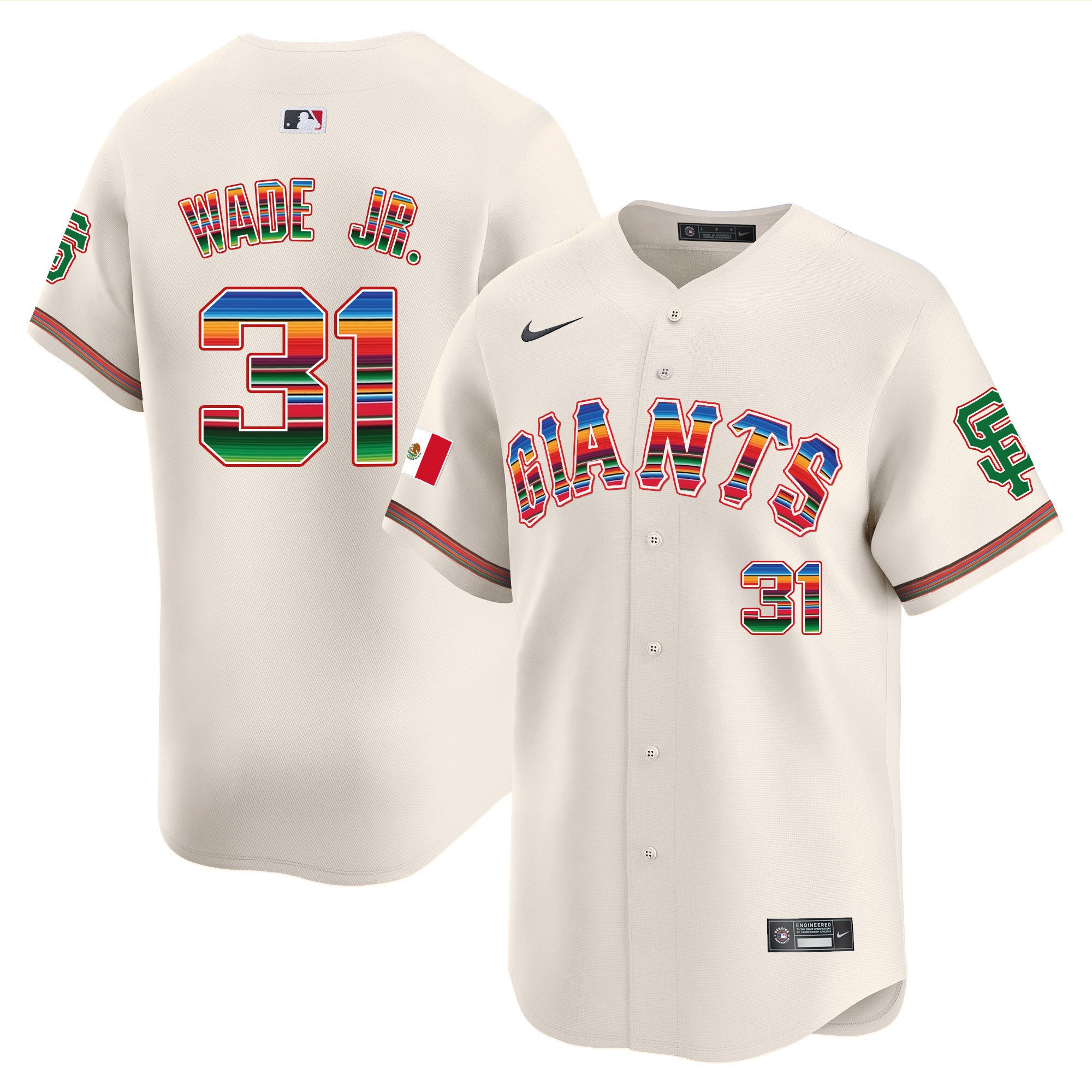 Men's Lamonte Wade Jr. San Francisco Giants Mexico Vapor Premier Limited Cream Jersey - All Stitched