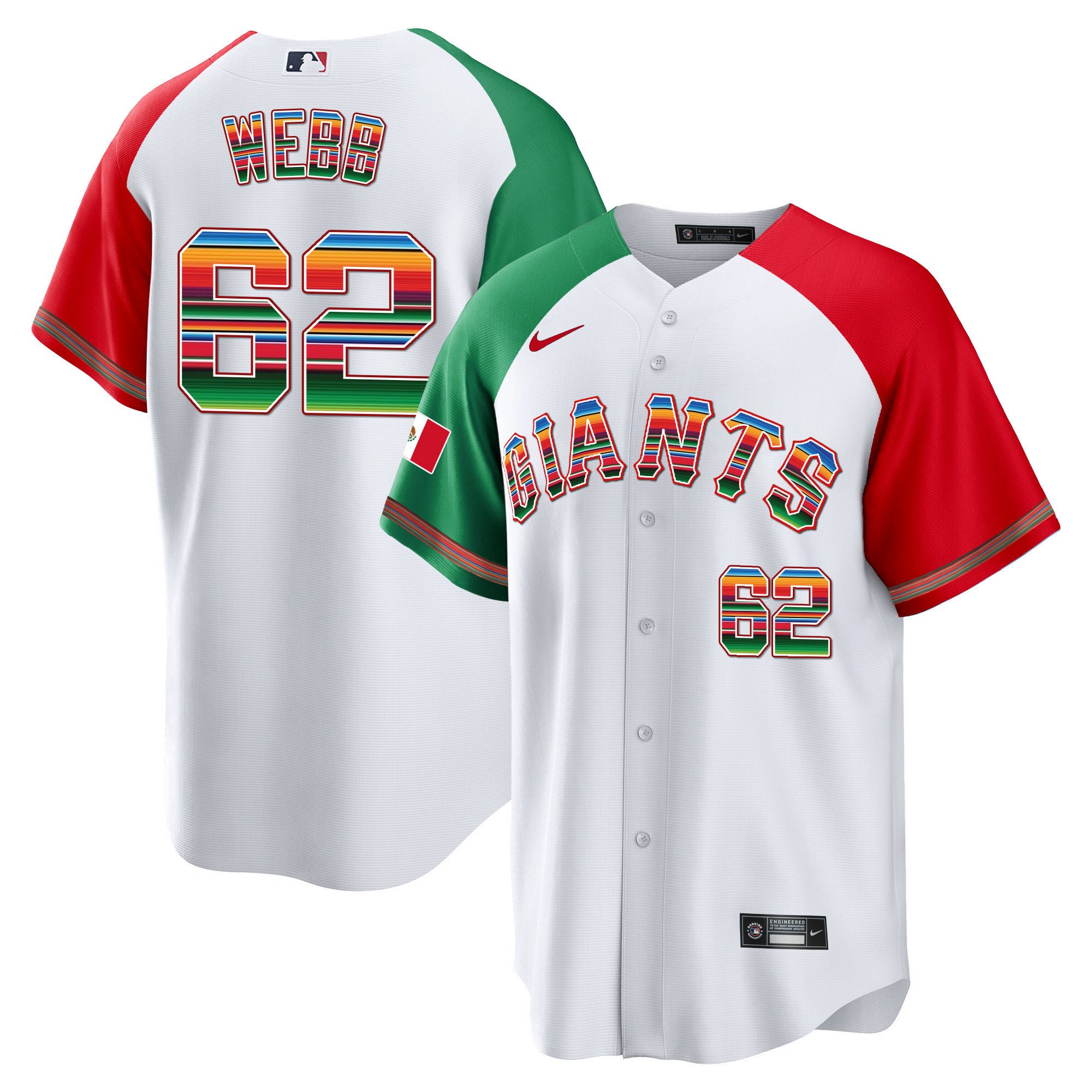 Men's Logan Webb San Francisco Giants Mexico Cool Base Limited Alternate Jersey - All Stitched