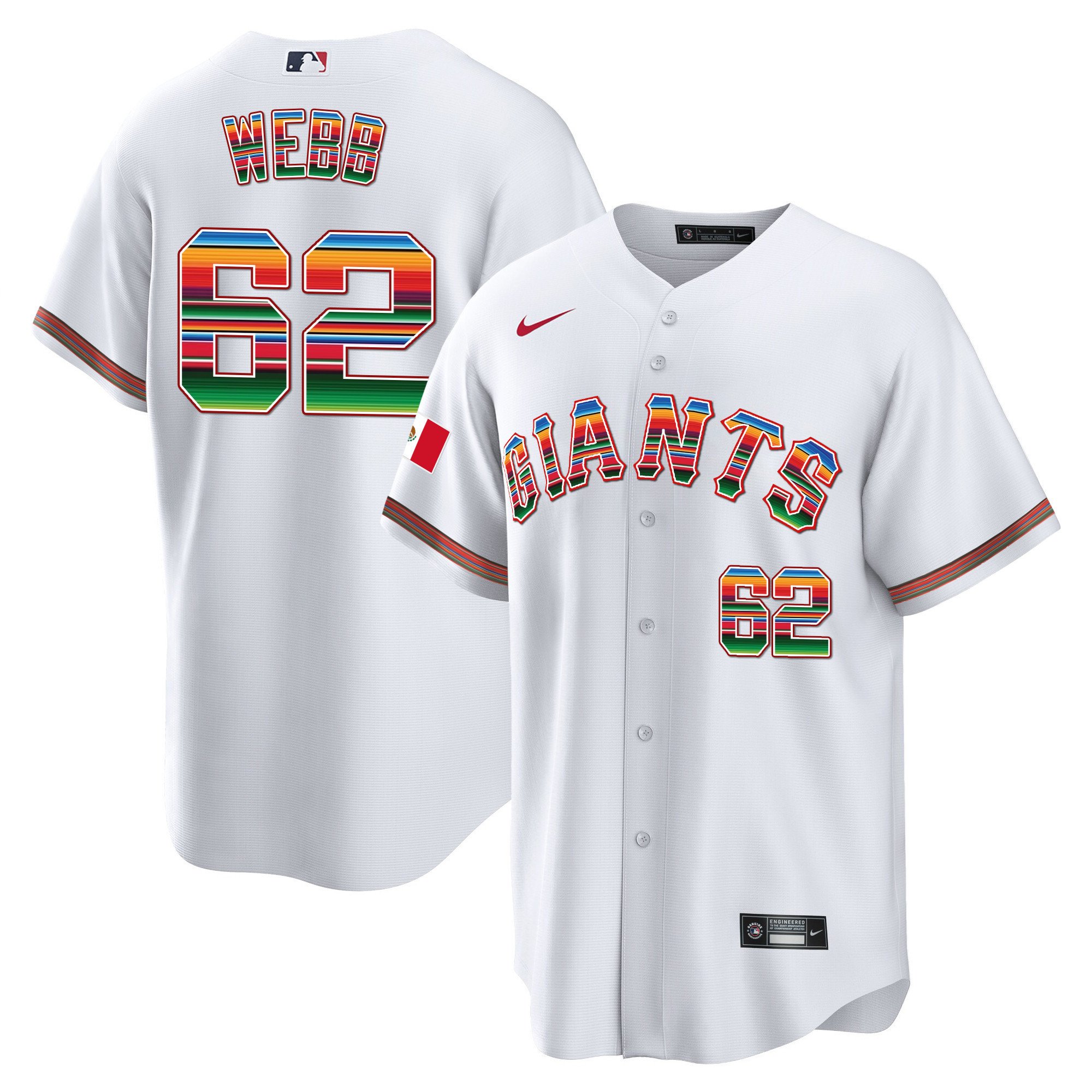 Men's Logan Webb San Francisco Giants Mexico Cool Base Limited White Jersey - All Stitched