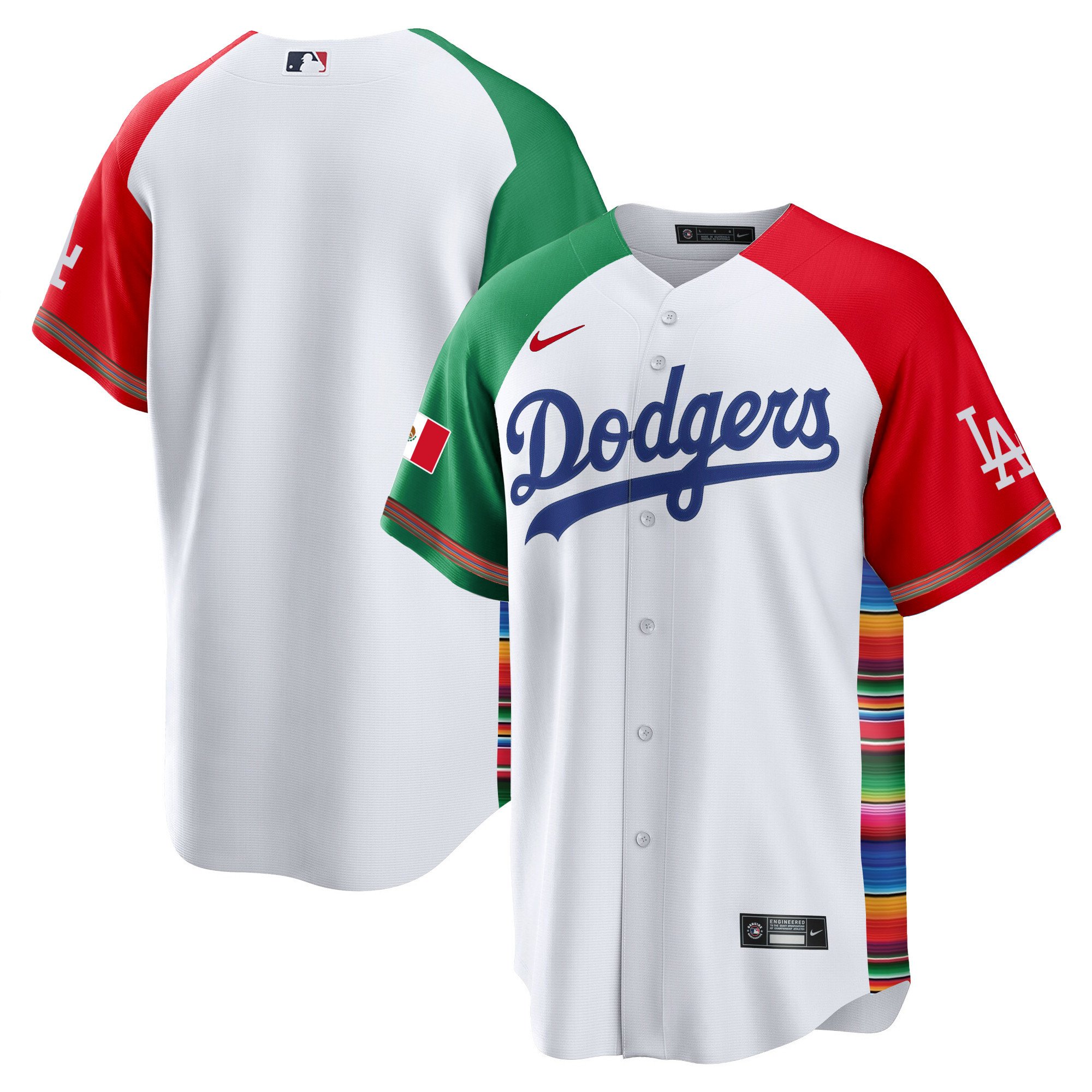 Men's Los Angeles Dodgers Mexico Cool Base Limited Alternate Jersey V2 - All Stitched