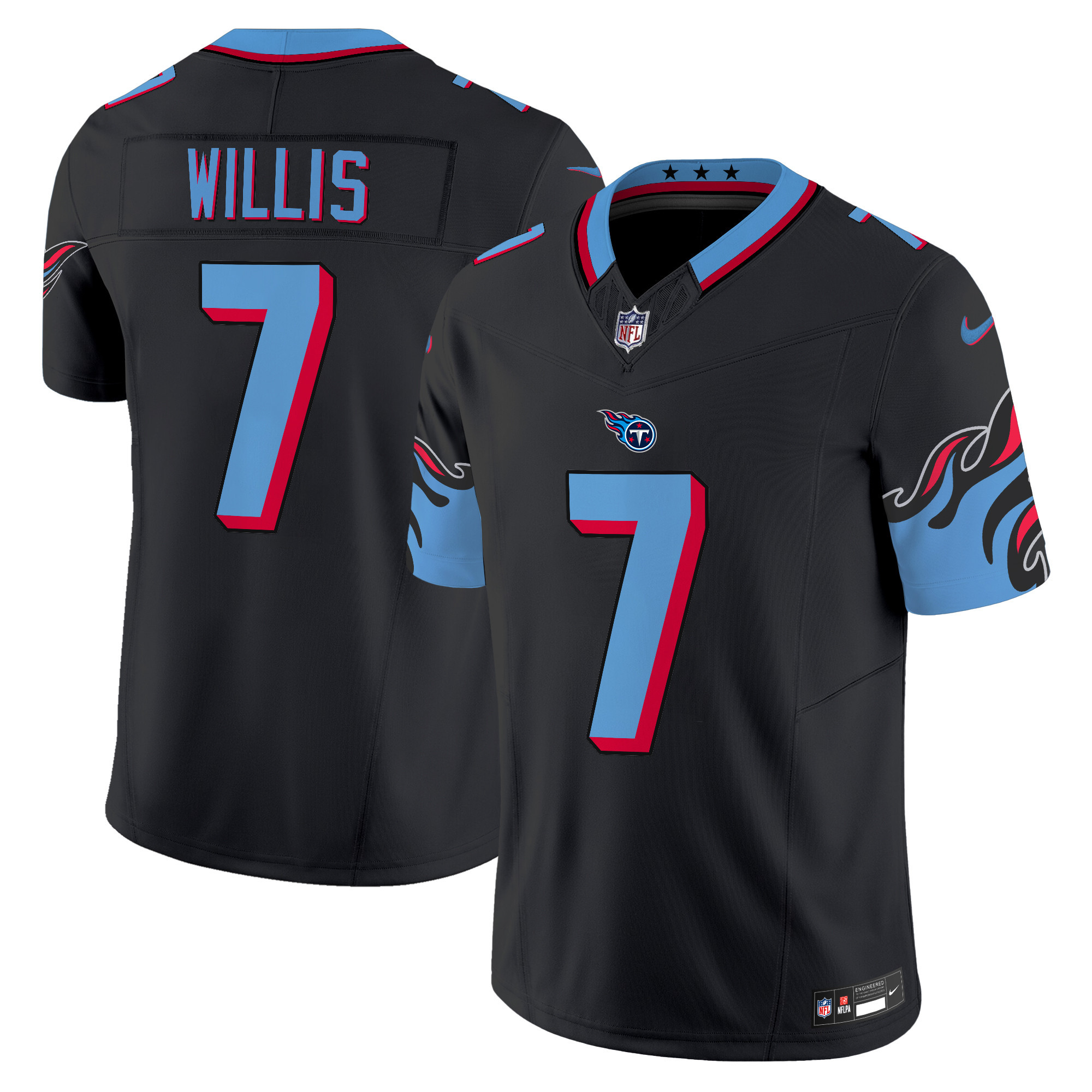 Men's Malik Willis Tennessee Titans Special Vapor Limited Black Jersey - All Stitched