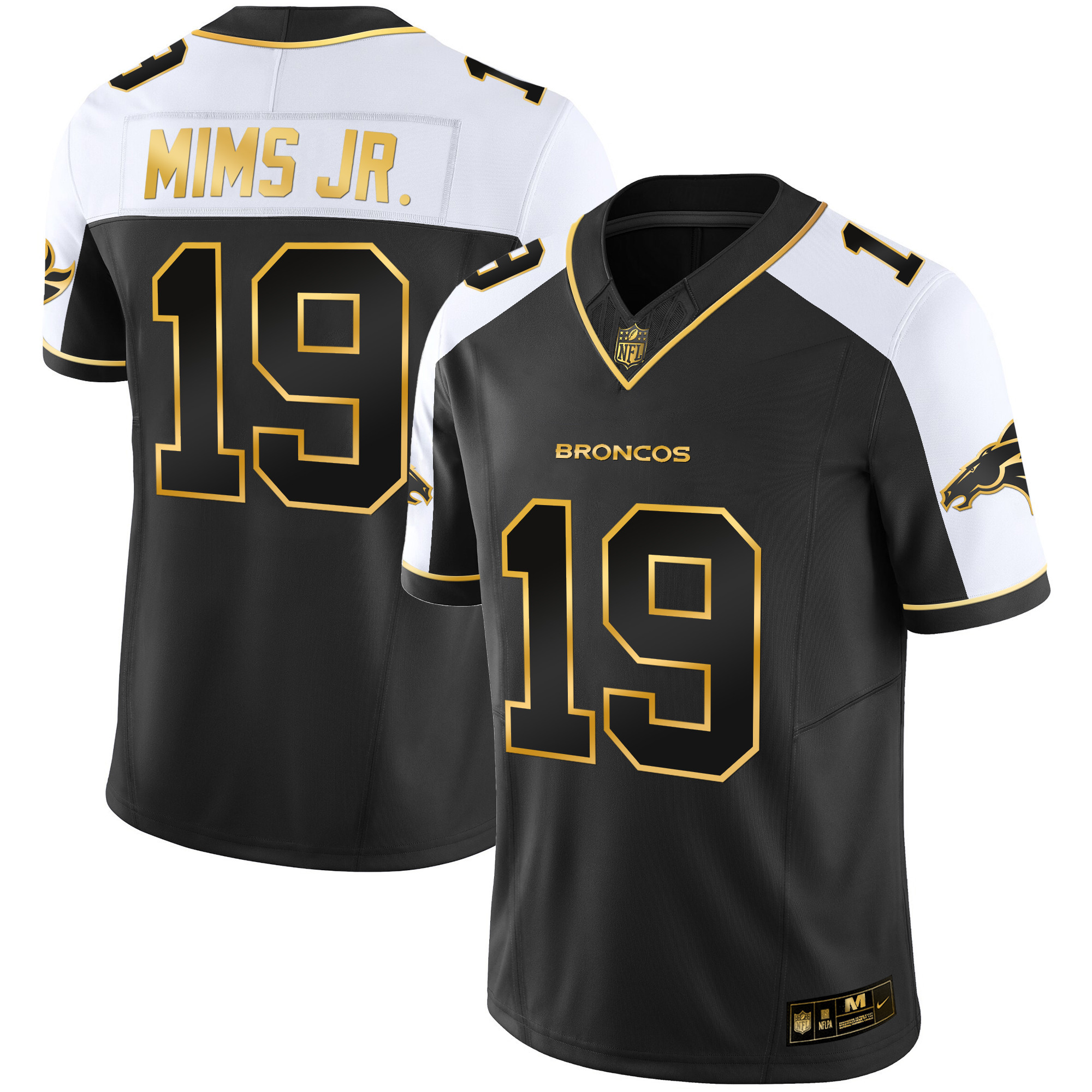 Men's Marvin Mims Jr. Denver Broncos Gold Vapor Limited Alternate Jersey - All Stitched