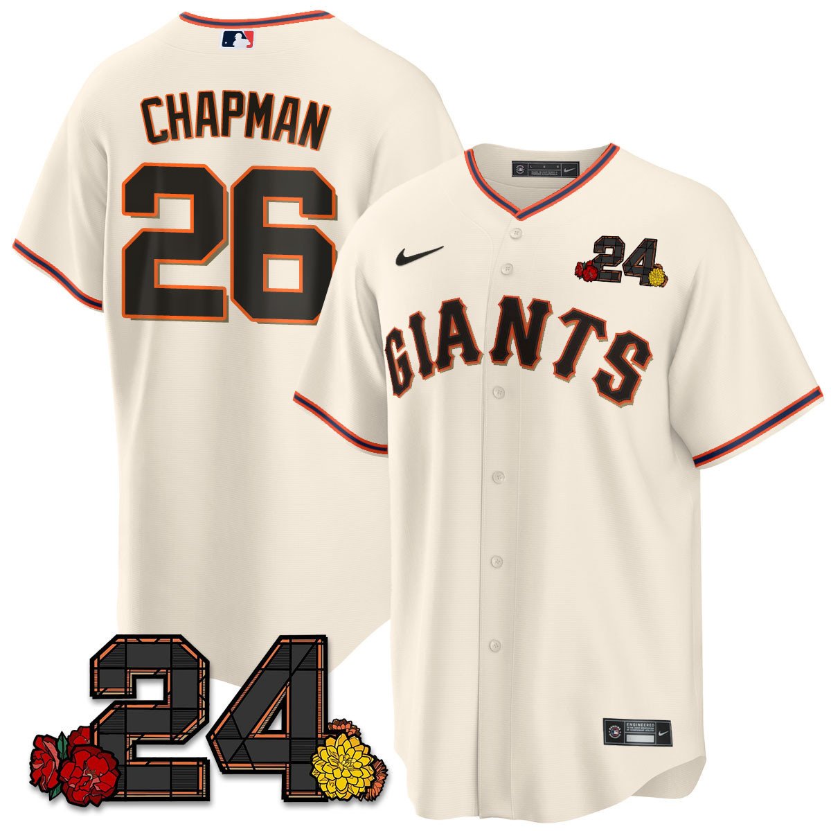 Men's Matt Chapman San Francisco Giants 2024 Willie Mays Patch Vapor Premier Limited Cream Home Jersey V2 - All Stitched