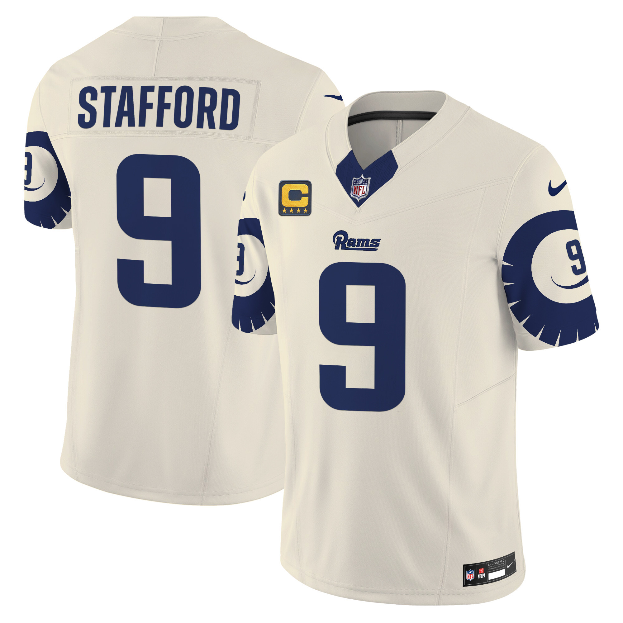 Men's Matthew Stafford Los Angeles Rams Special Vapor Limited Bone Jersey - All Stitched