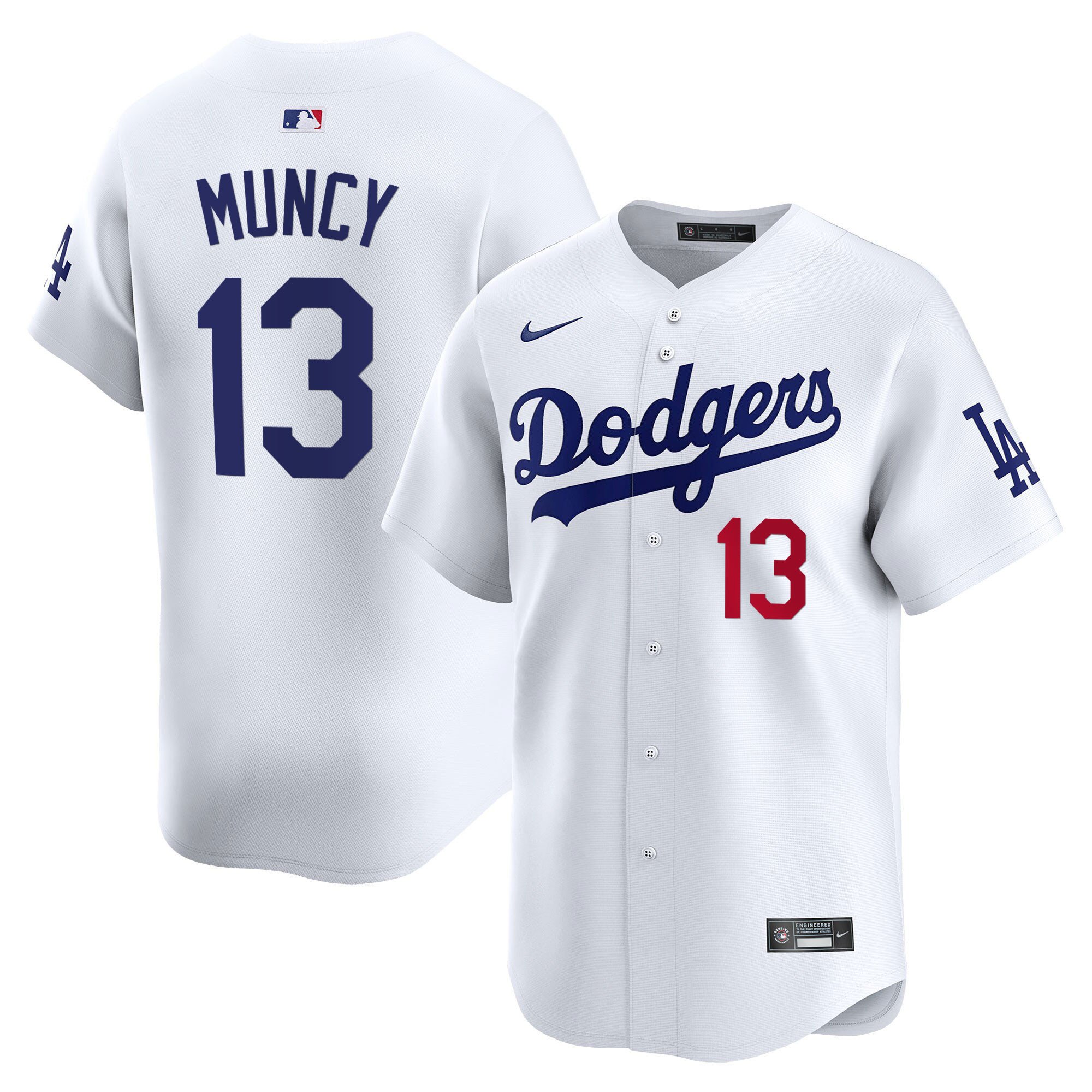 Men's Max Muncy Los Angeles Dodgers Vapor Premier Limited White Jersey - All Stitched