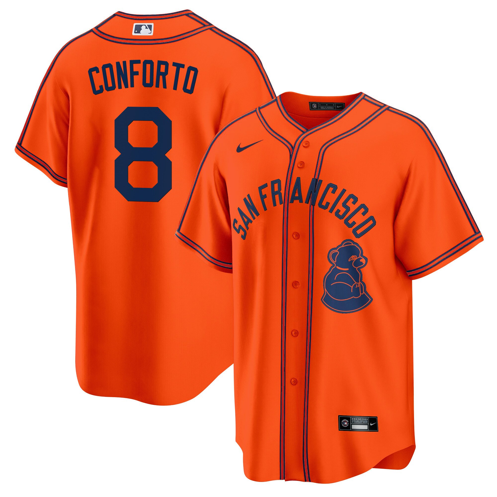 Men's Michael Conforto San Francisco Giants 2024 Rickwood Classic Vapor Premier Limited Orange Jersey - All Stitched