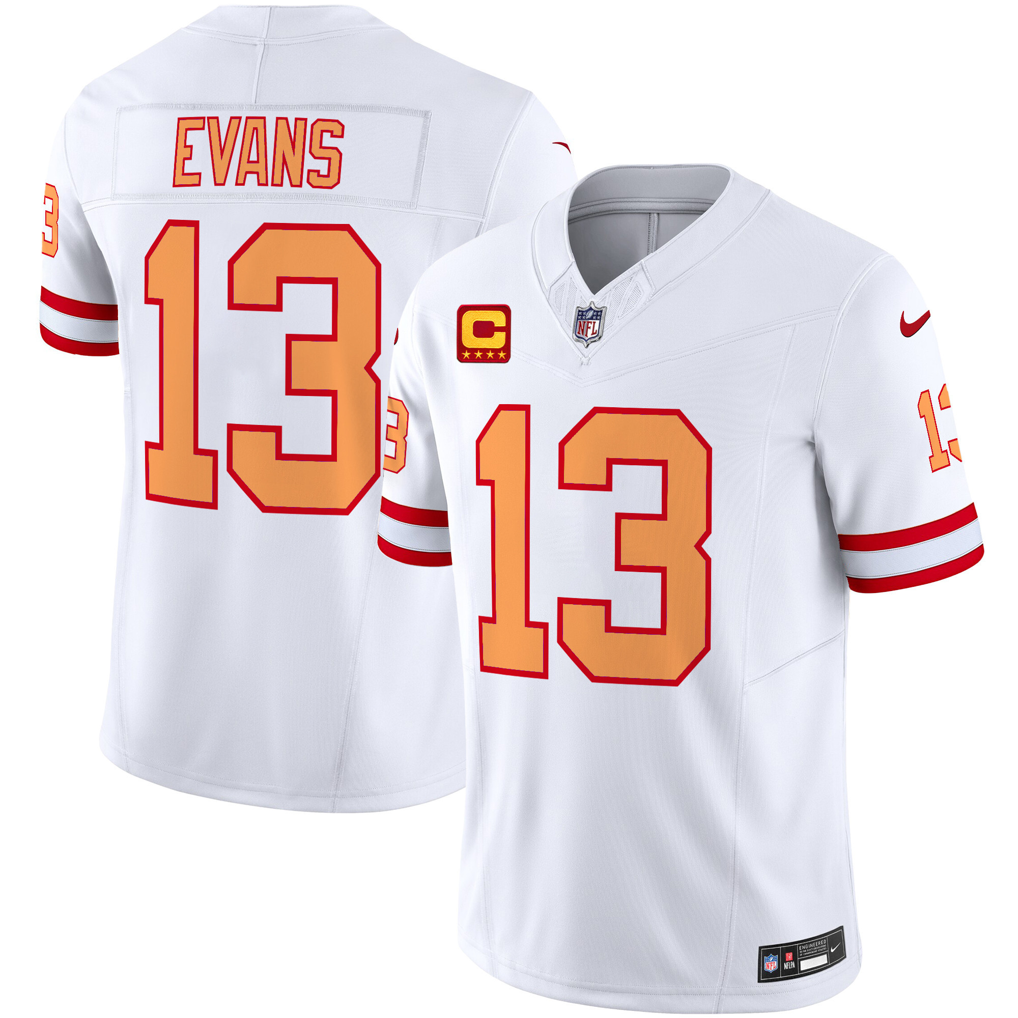 Men's Mike Evans Tampa Bay Buccaneers Throwback Vapor Limited White Jersey V2 - All Stitched