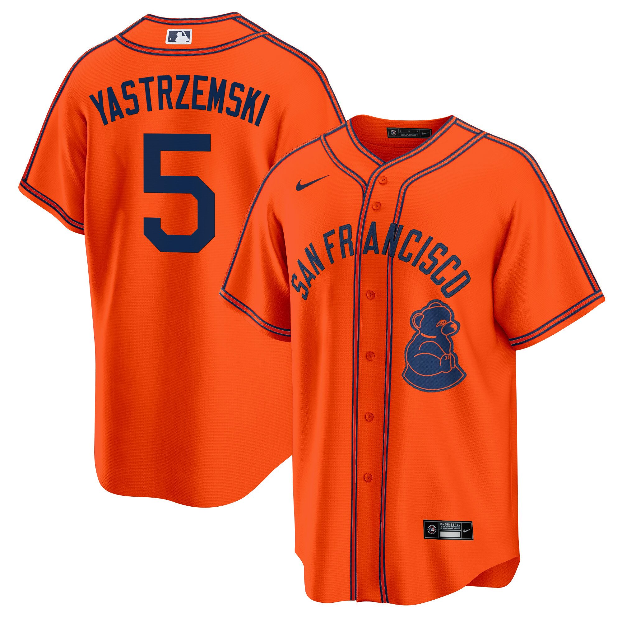 Men's Mike Yastrzemski San Francisco Giants 2024 Rickwood Classic Vapor Premier Limited Orange Jersey - All Stitched