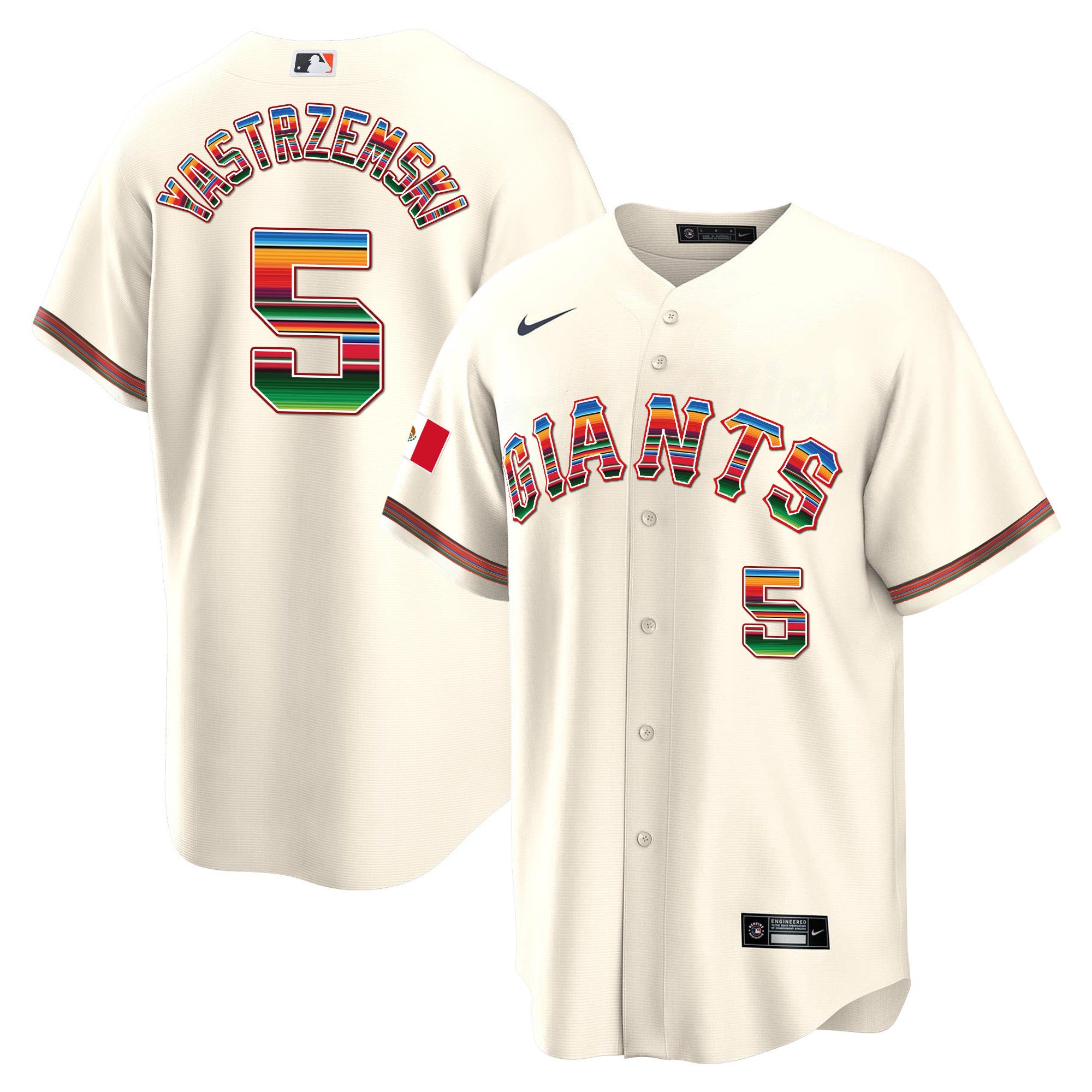 Men's Mike Yastrzemski San Francisco Giants Mexico Cool Base Limited Cream Jersey - All Stitched