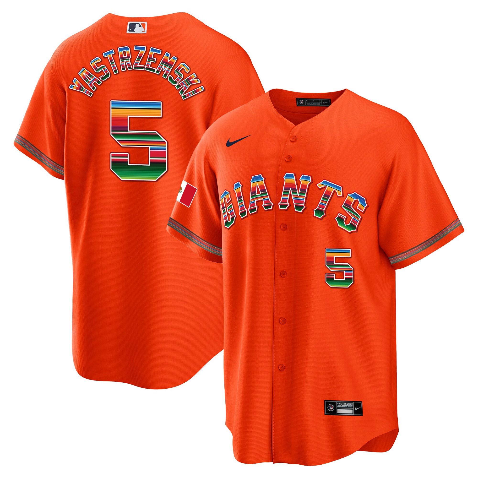 Men's Mike Yastrzemski San Francisco Giants Mexico Cool Base Limited Orange Jersey - All Stitched