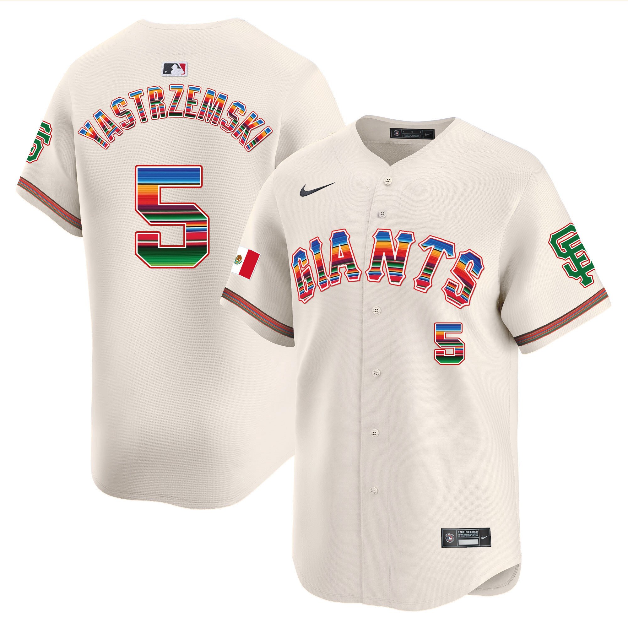 Men's Mike Yastrzemski San Francisco Giants Mexico Vapor Premier Limited Cream Jersey - All Stitched