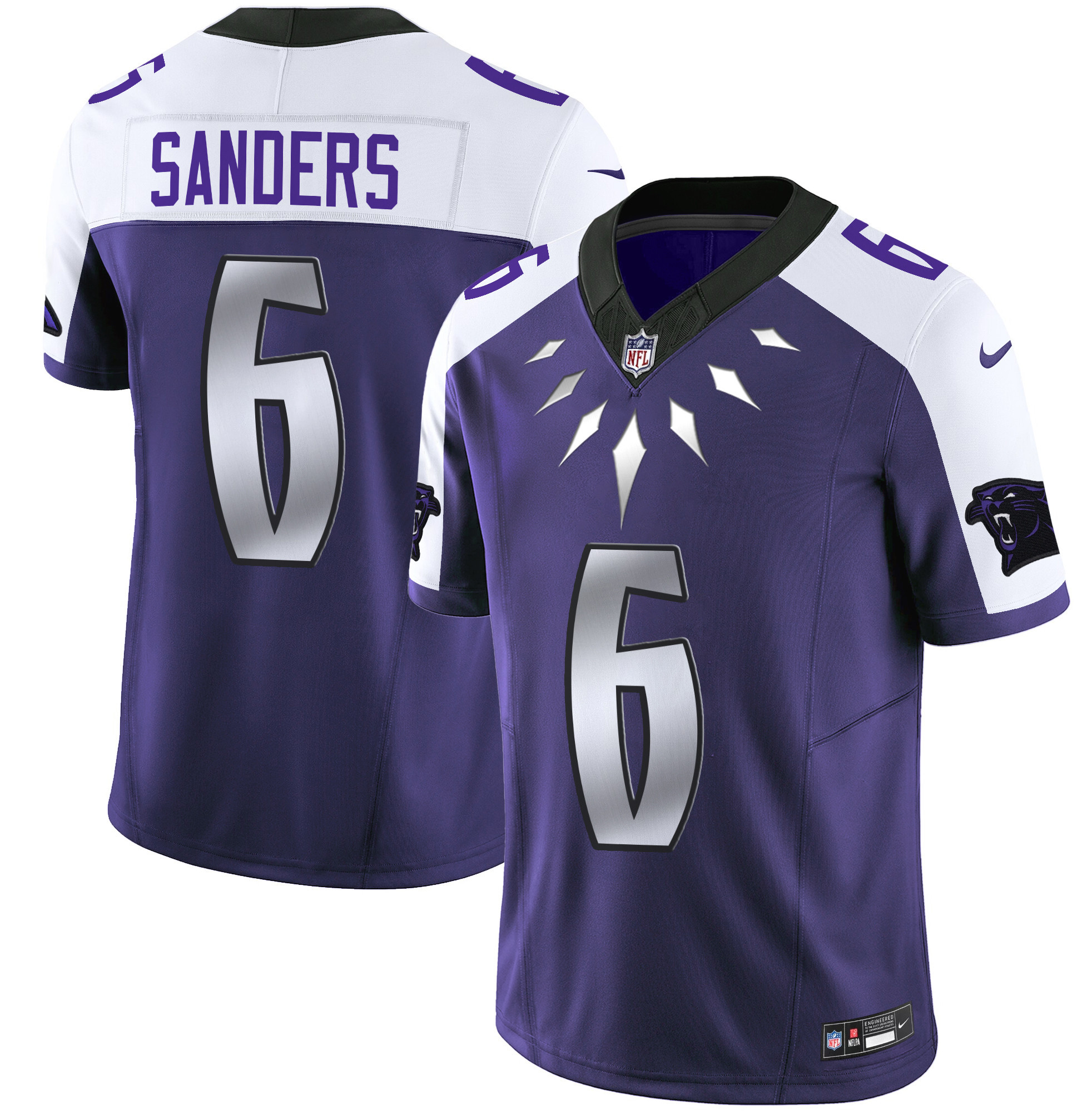 Men's Miles Sanders Carolina Panthers Wakanda Vapor Limited Purple Alternate Jersey - All Stitched