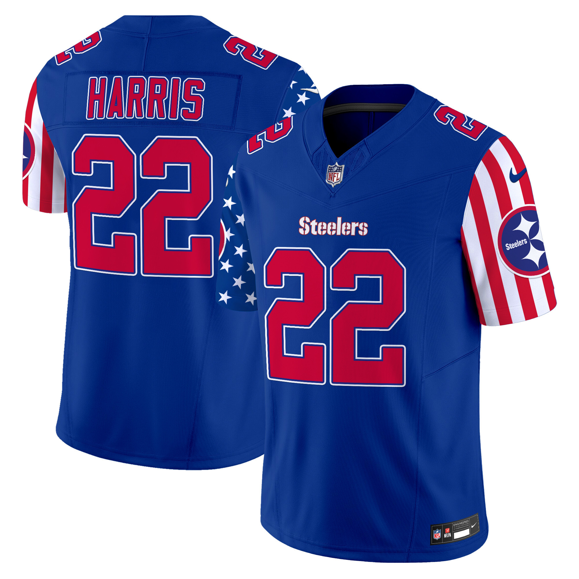 Men's Najee Harris Pittsburgh Steelers American Style Vapor Limited Royal Jersey - All Stitched