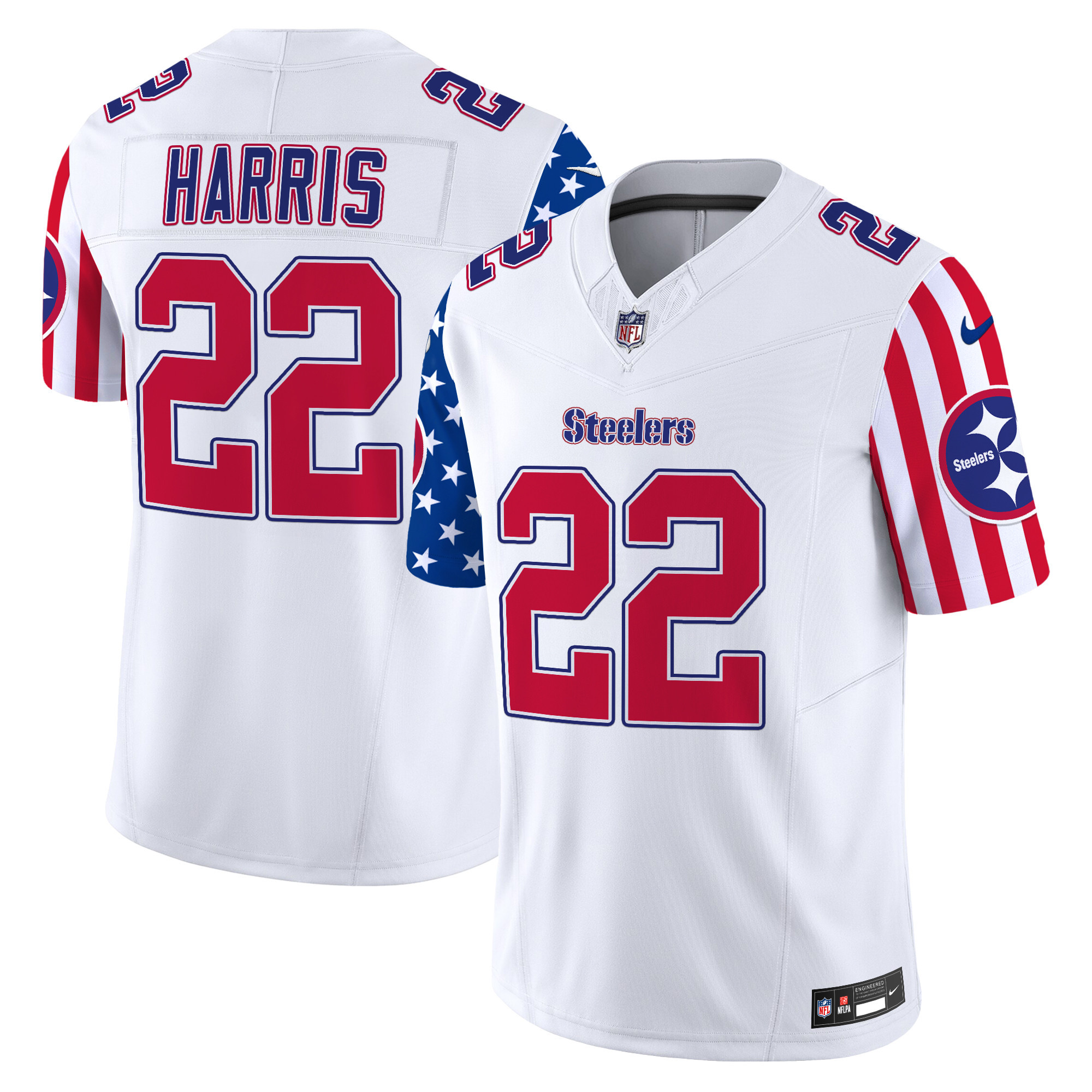 Men's Najee Harris Pittsburgh Steelers American Style Vapor Limited White Jersey - All Stitched