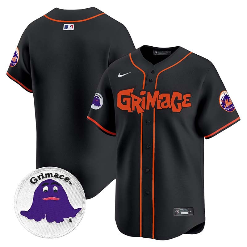 Men's New York Mets Grimace Vapor Premier Limited Black Jersey V2 - All Stitched