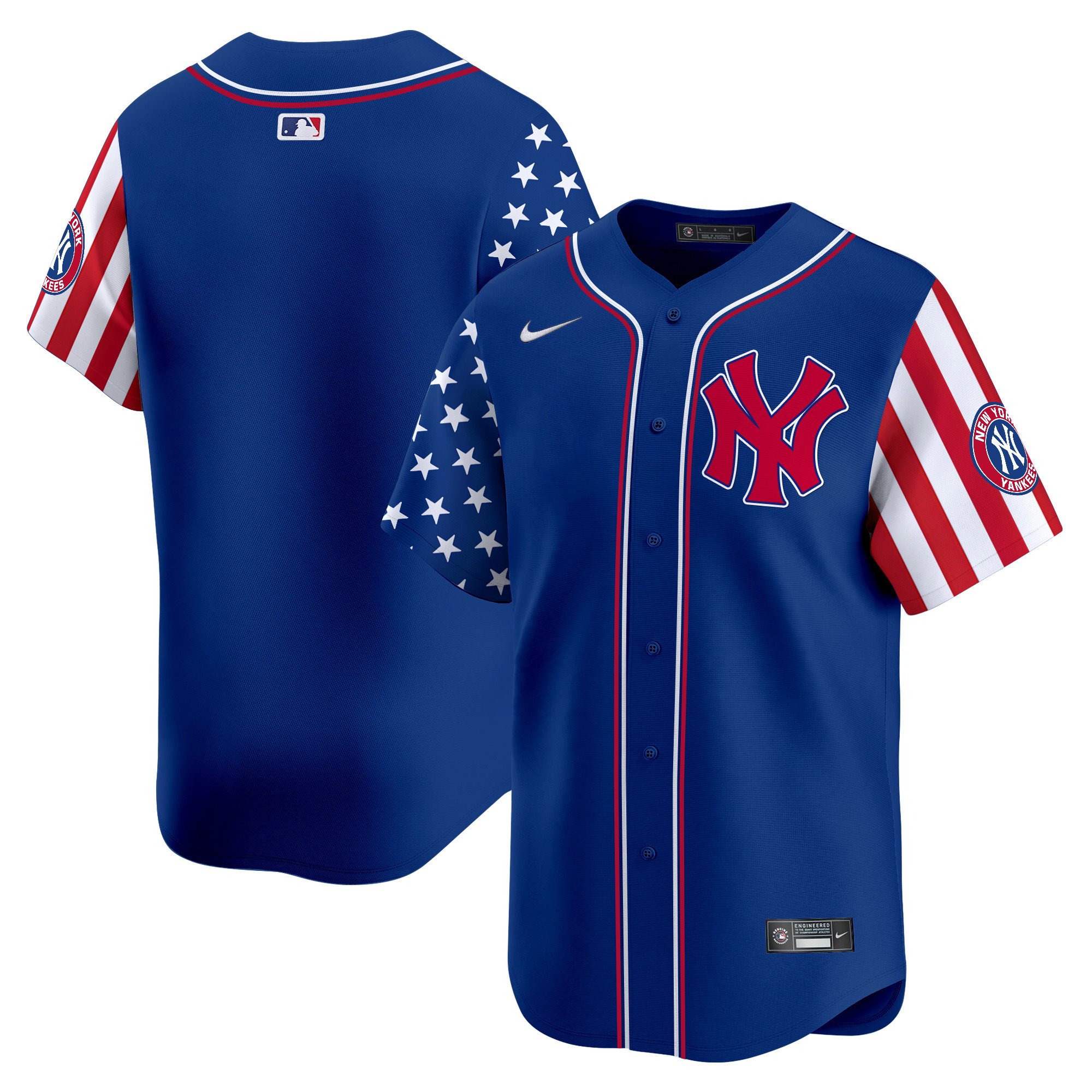 Men's New York Yankees 2024 Independence Day Vapor Premier Limited Royal Jersey - All Stitched