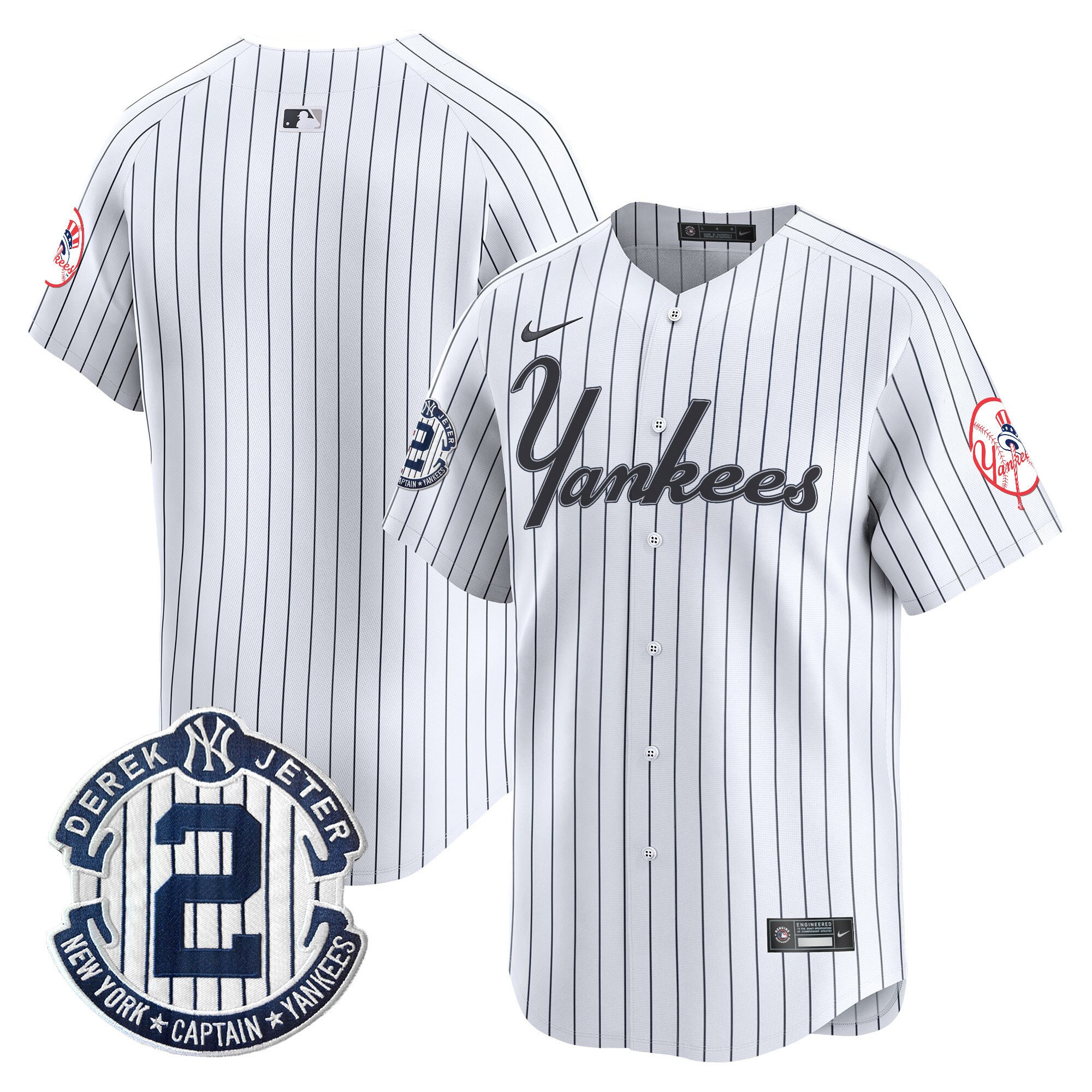 Men's New York Yankees Throwback Vapor Premier Limited Pinstripe Jersey - All Stitched