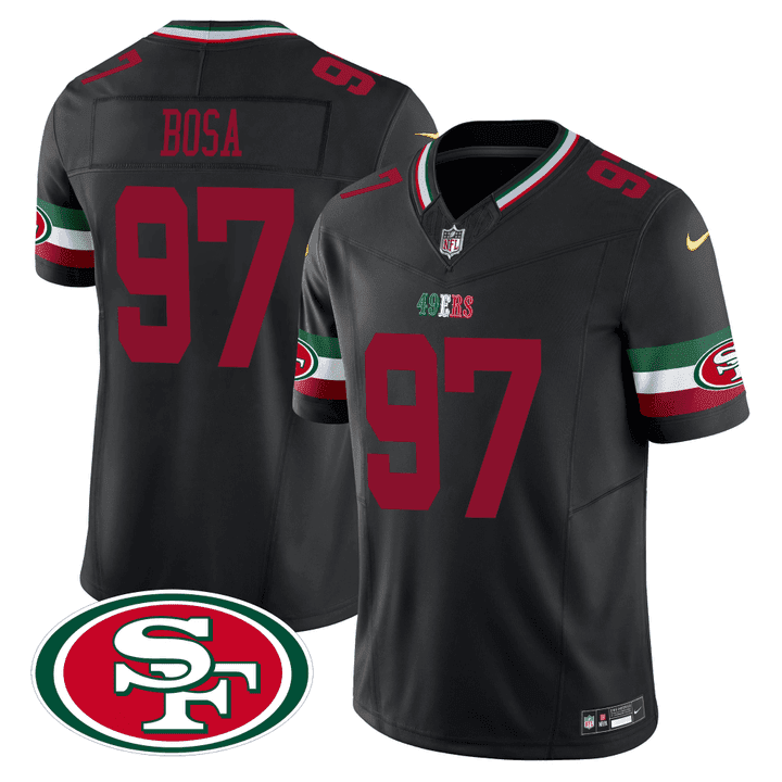 Men's Nick Bosa San Francisco 49ers Mexico Black Jersey - All Stitched