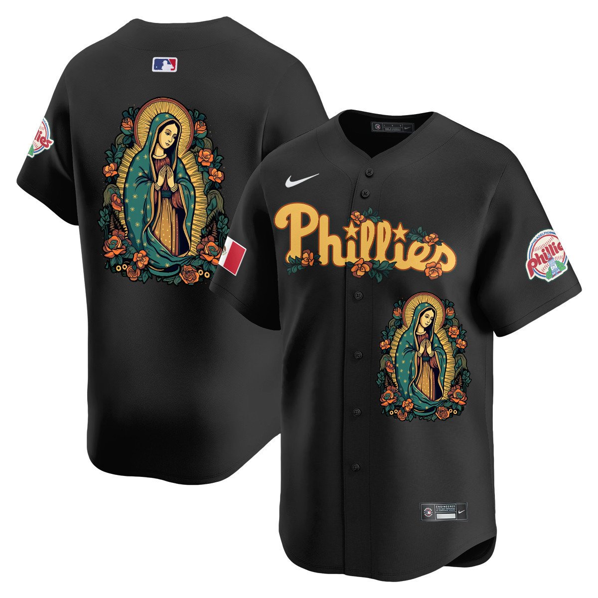 Men's Philadelphia Phillies Mexico Guadalupe Vapor Premier Limited Guadalupe Jersey - Printed