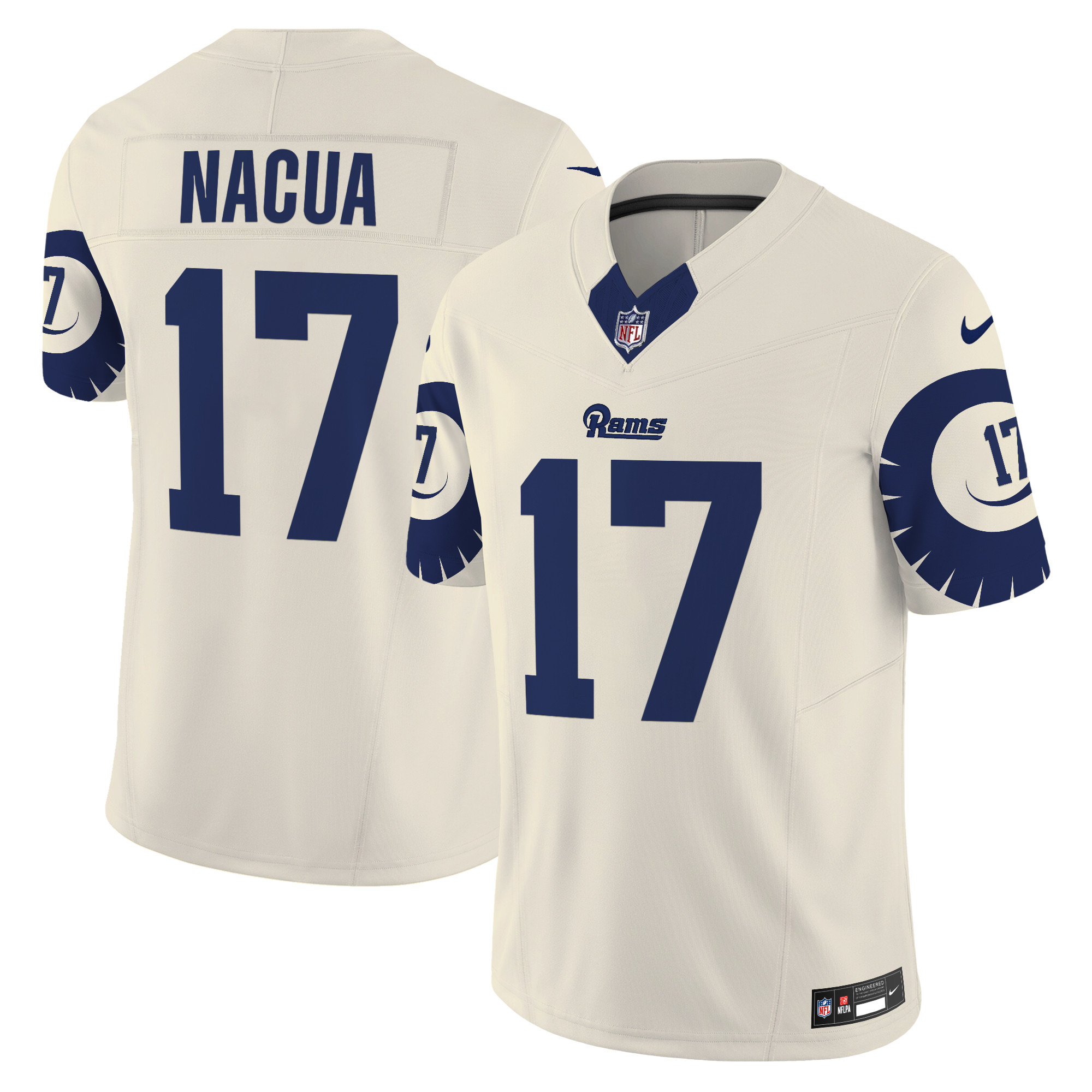 Men's Puka Nacua Los Angeles Rams Special Vapor Limited Bone Jersey - All Stitched