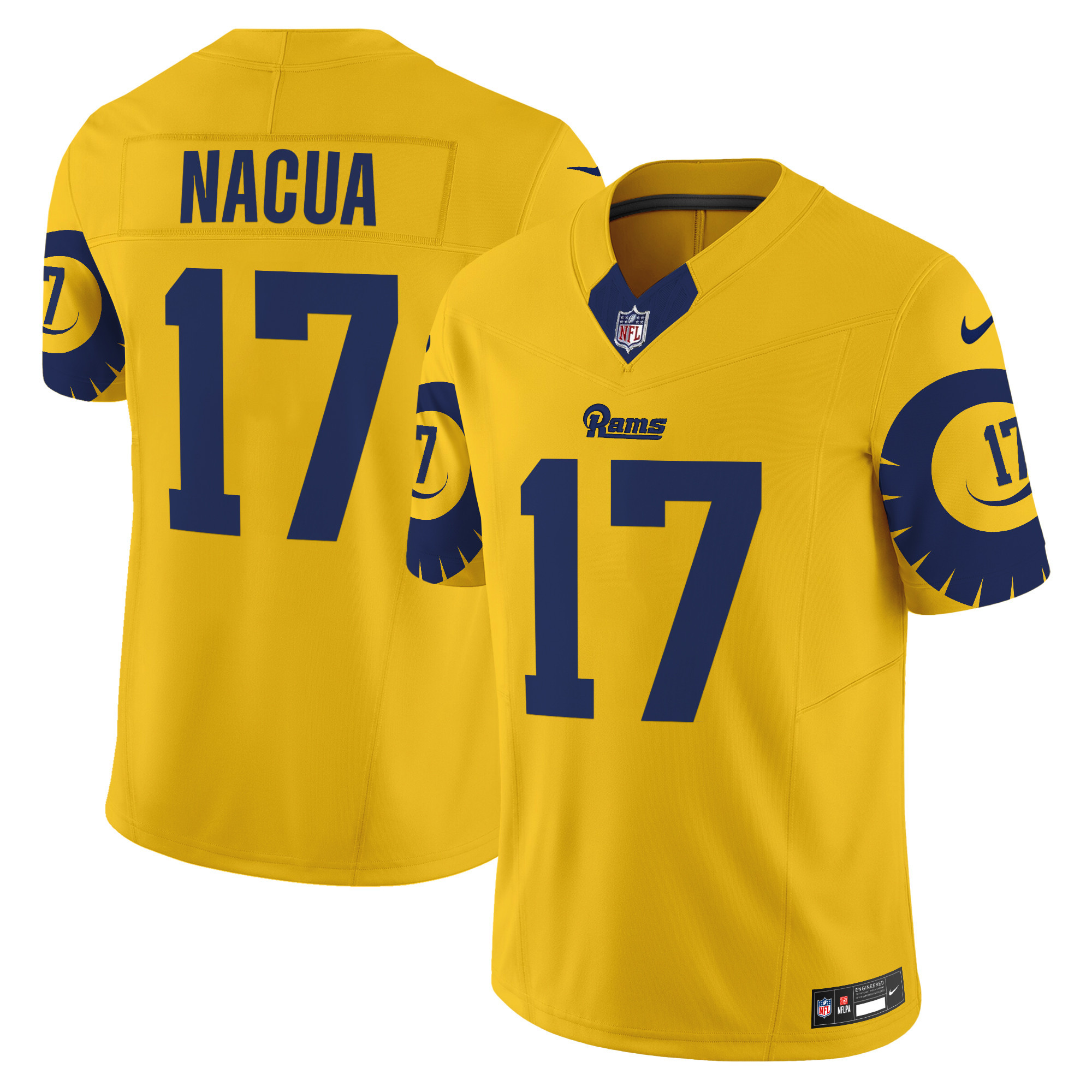 Men's Puka Nacua Los Angeles Rams Special Vapor Limited Gold Jersey - All Stitched