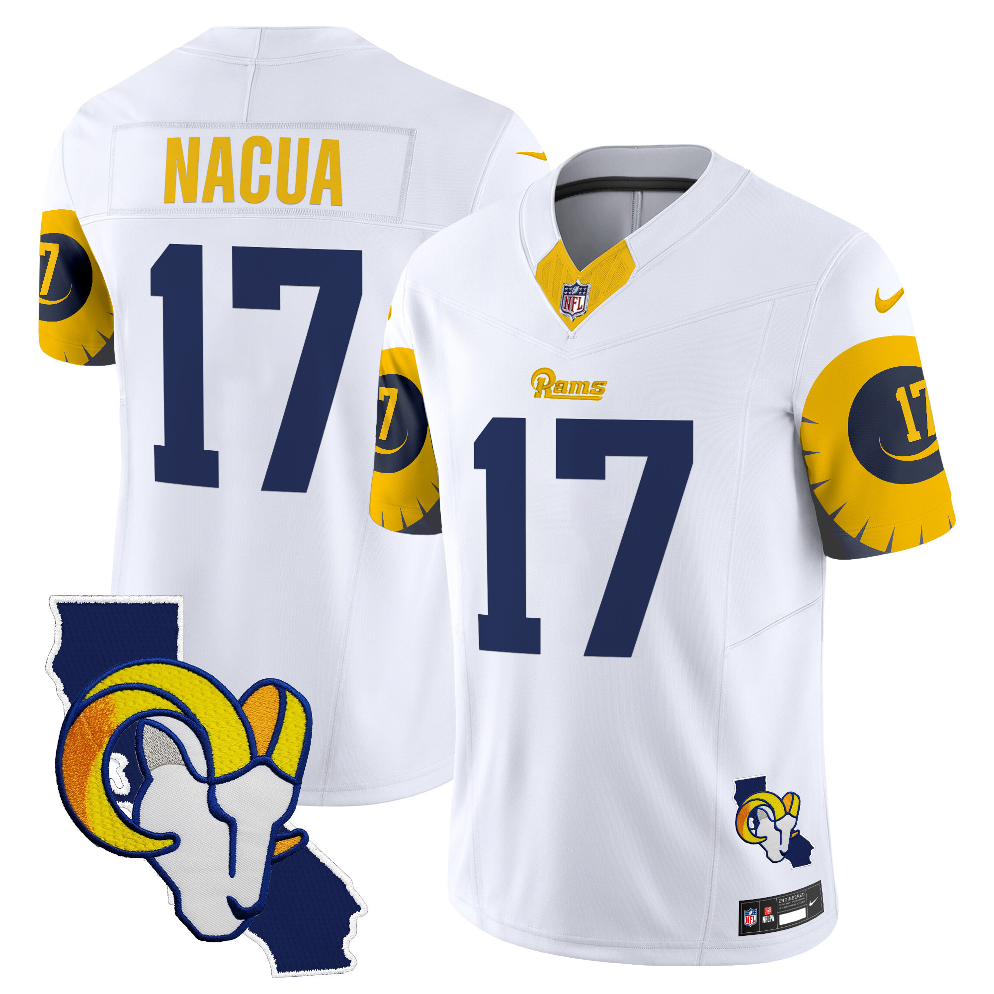 Men's Puka Nacua Los Angeles Rams Special Vapor Limited White Jersey V2 - All Stitched