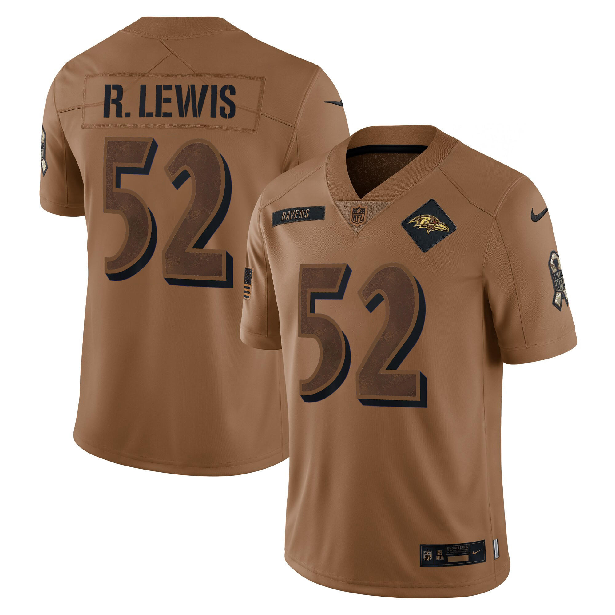 Men's Ray Lewis Baltimore Ravens 2023 Salute To Service Limited Salute To Service Jersey - All Stitched