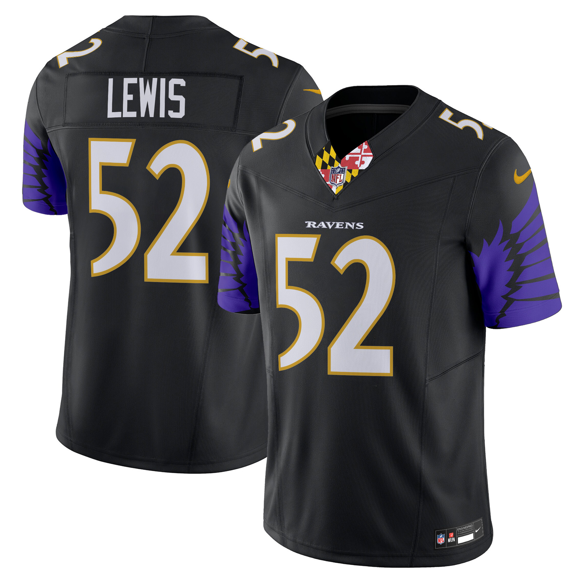 Men's Ray Lewis Baltimore Ravens Special Vapor Limited Black Jersey - All Stitched