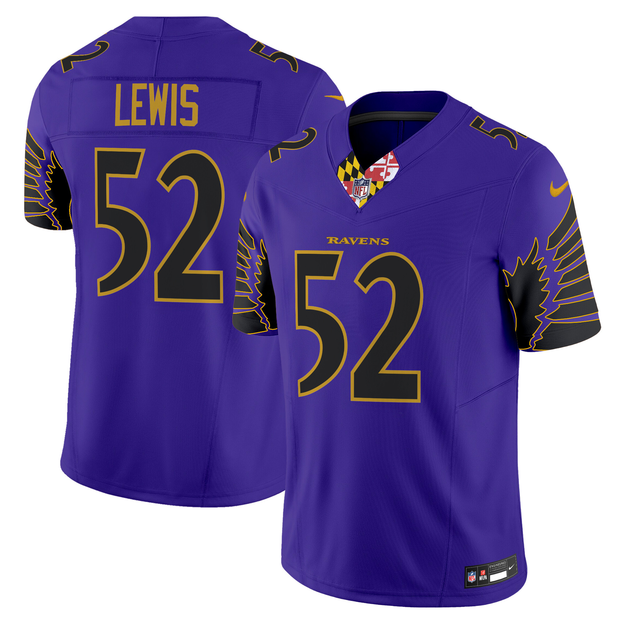 Men's Ray Lewis Baltimore Ravens Special Vapor Limited Purple Limited Jersey - All Stitched